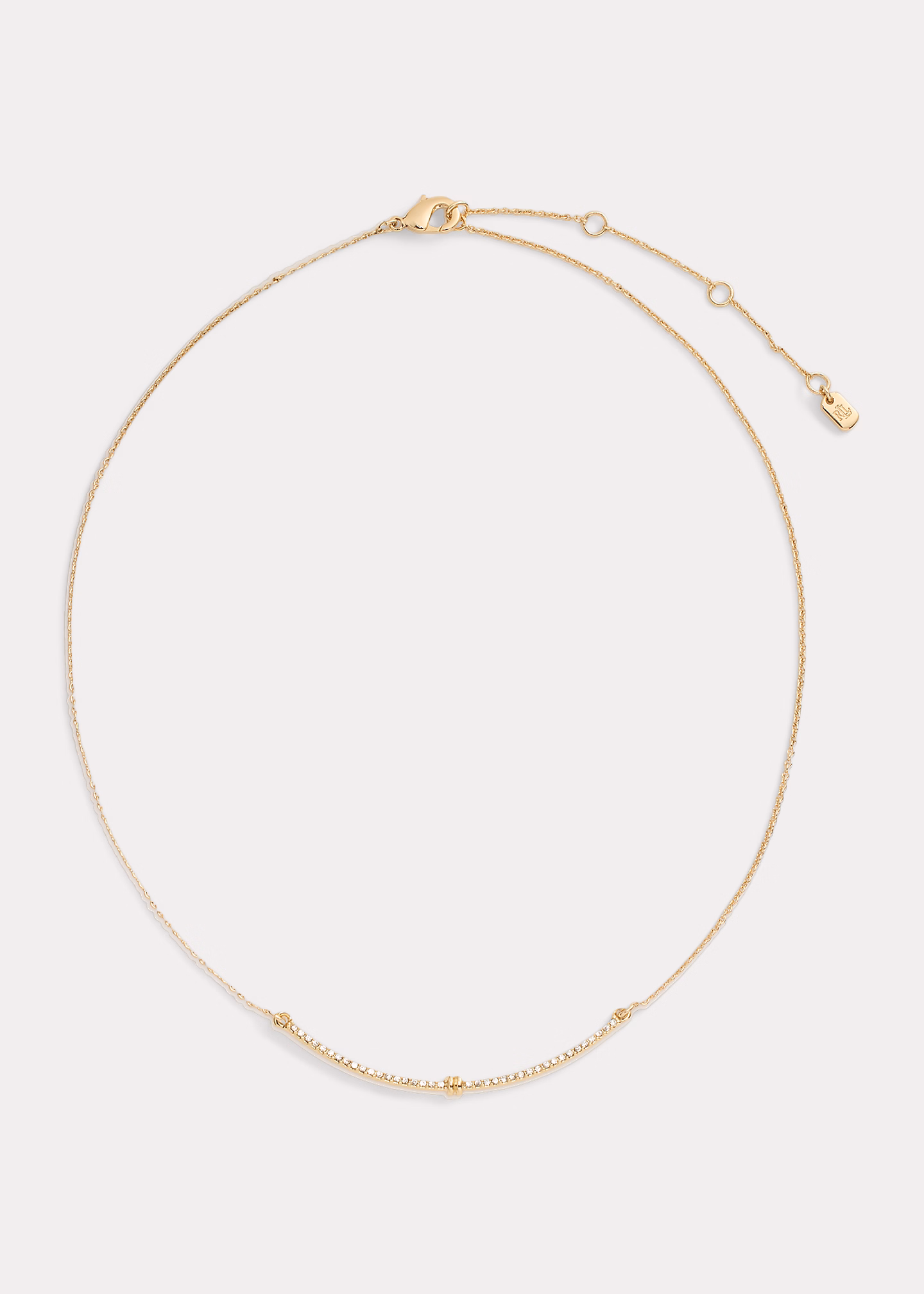 Vergoldete Halskette mit Balken und Pavé - RALPH LAUREN OUTLET