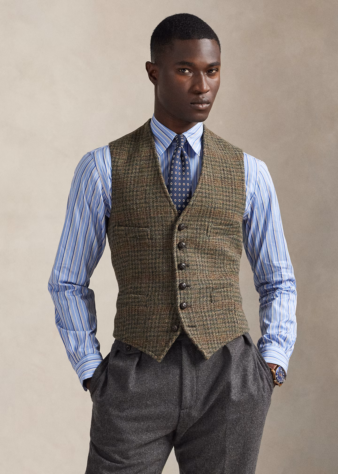 Karierte Tweed-Weste - RALPH LAUREN OUTLET