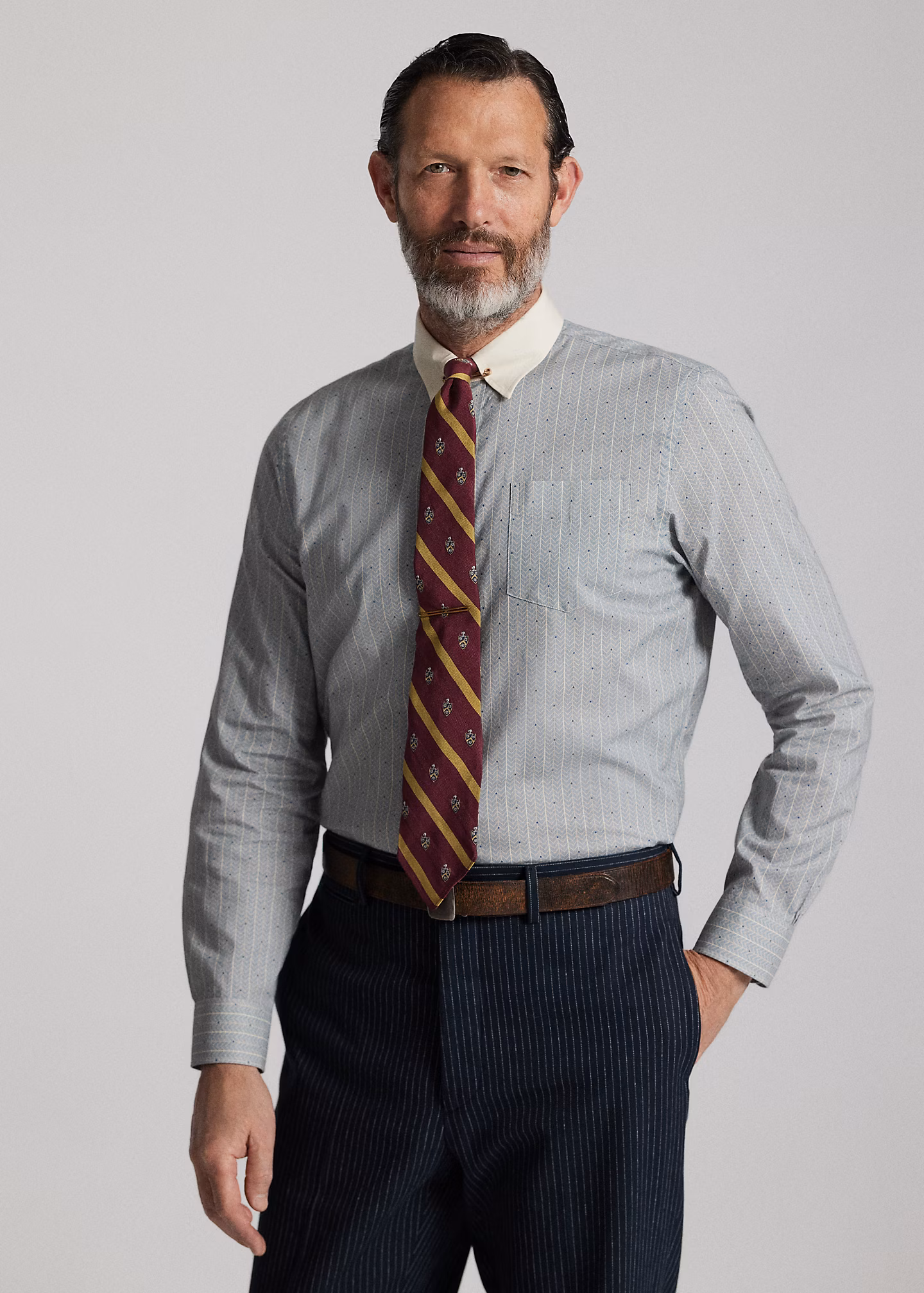 Slim-Fit Hemd aus bedrucktem Webstoff - RALPH LAUREN OUTLET