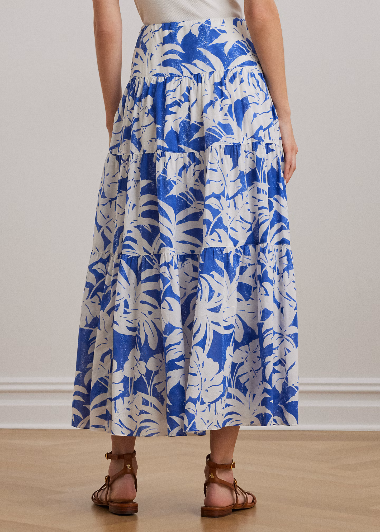 Voile-Stufenrock mit Palmwedeldruck - RALPH LAUREN OUTLET