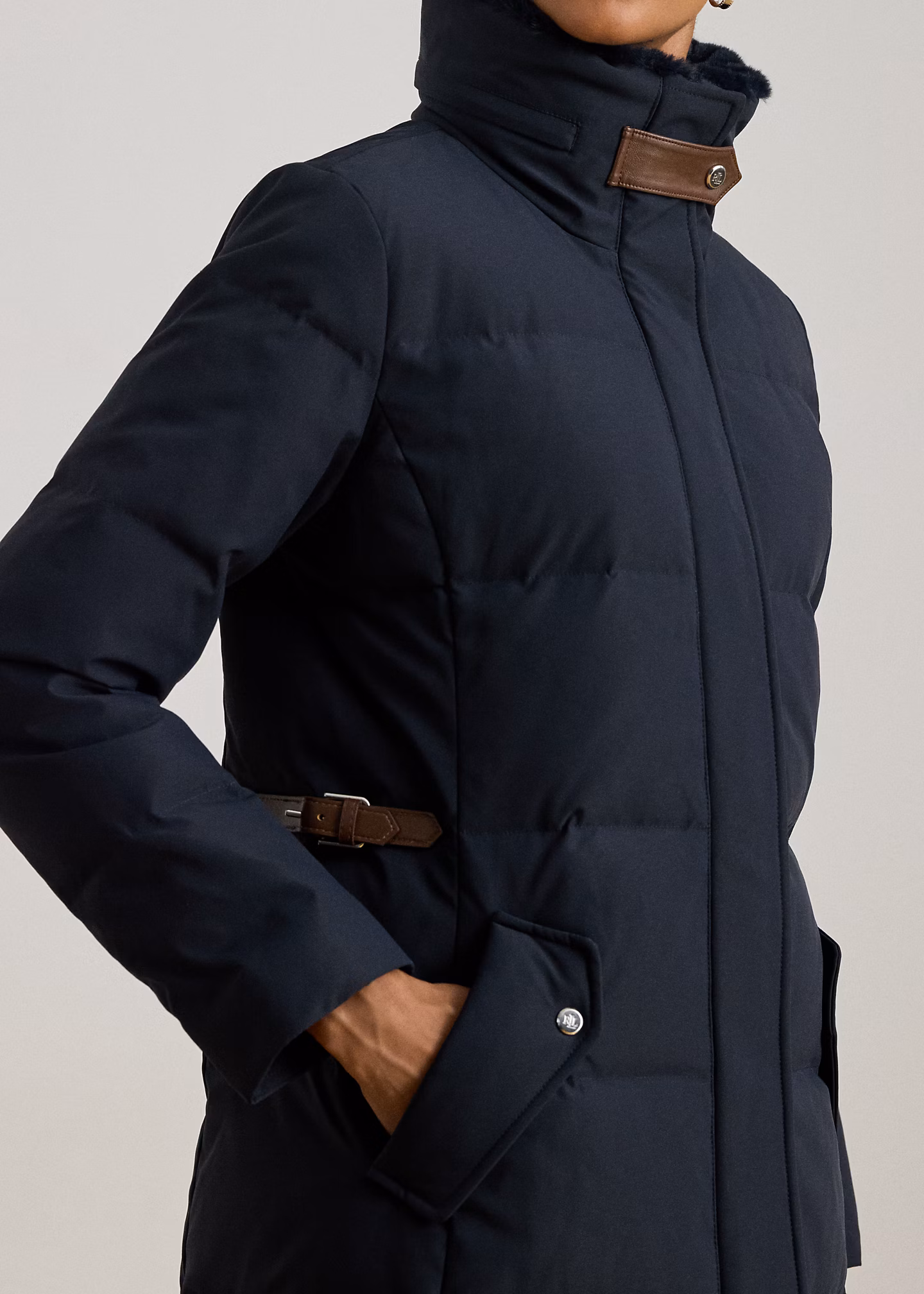 Daunenmantel mit Kunstpelzbesatz - RALPH LAUREN OUTLET