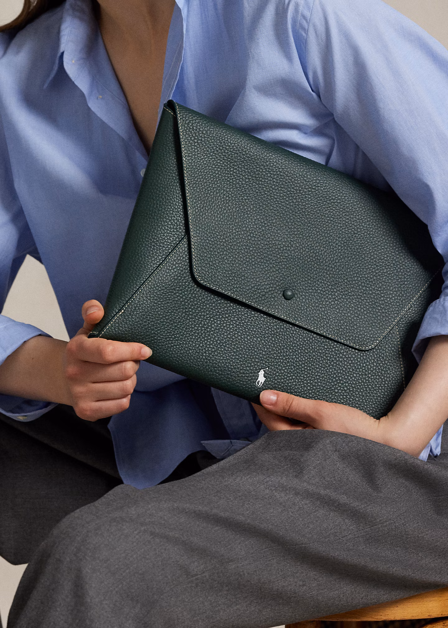 Aktenmappe Polo Play aus Leder - RALPH LAUREN OUTLET