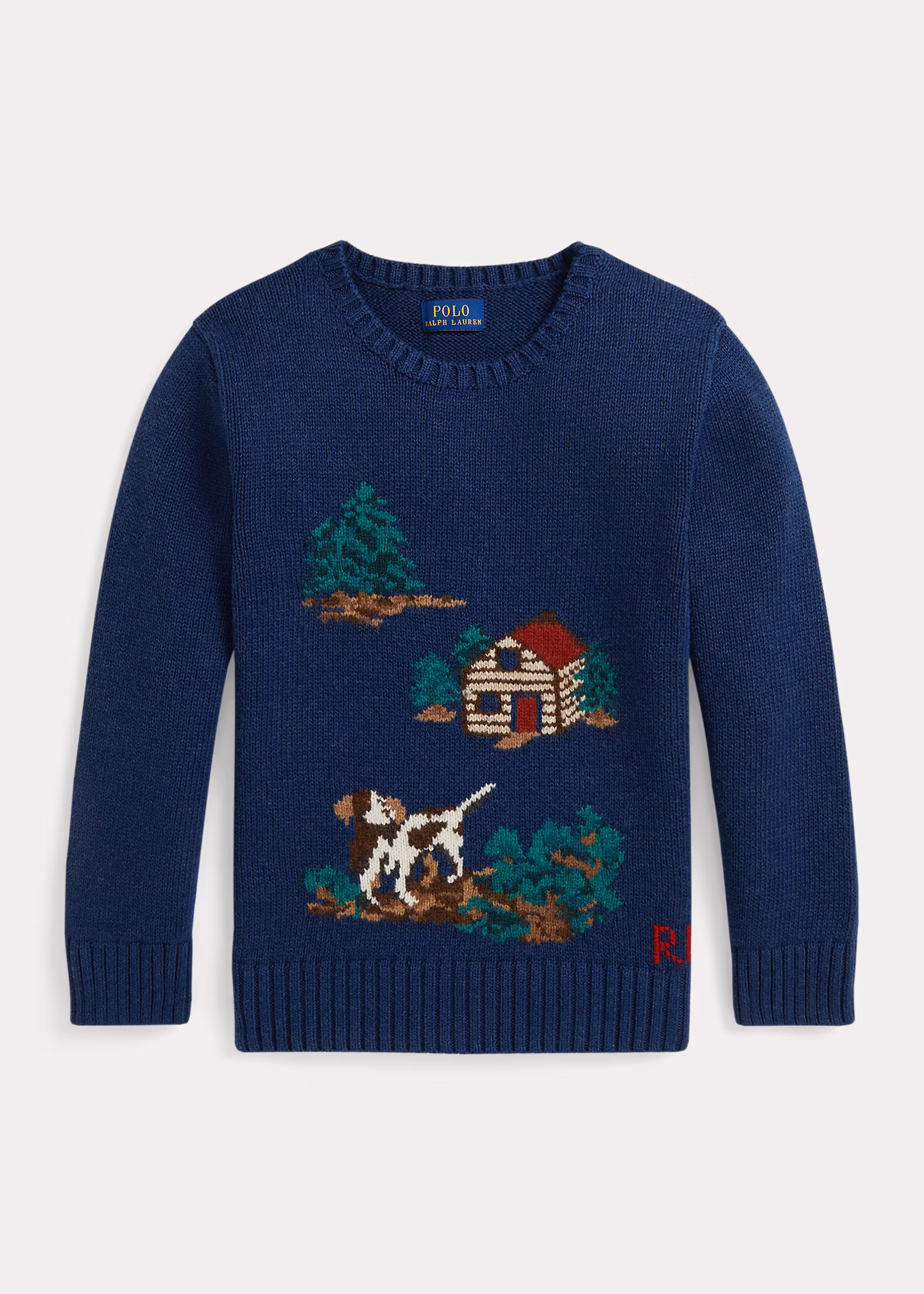 Baumwoll-Woll-Pullover mit Intarsie - RALPH LAUREN OUTLET