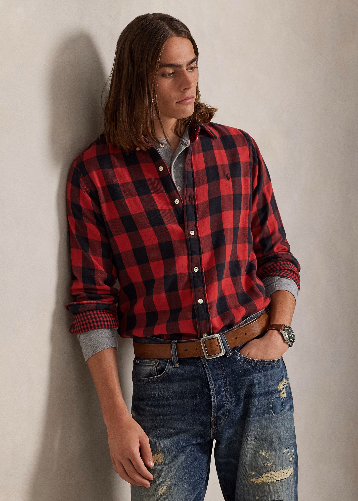 Custom-Fit Hemd mit Karomuster - RALPH LAUREN OUTLET