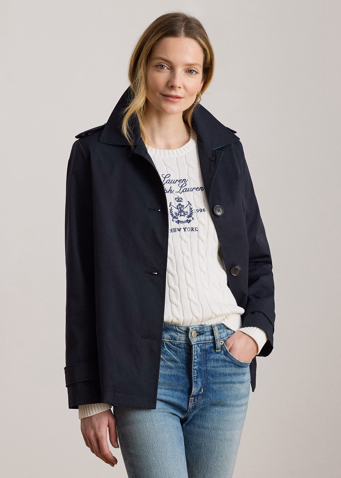 Trenchcoat aus Twill mit Wappenstickerei - RALPH LAUREN OUTLET