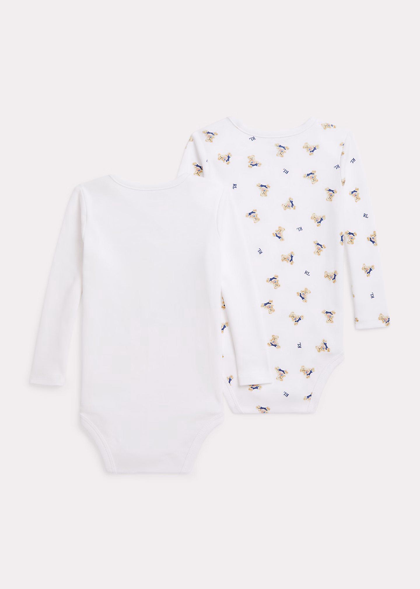 Zwei Baumwoll-Babybodys mit Polo Bear - RALPH LAUREN OUTLET