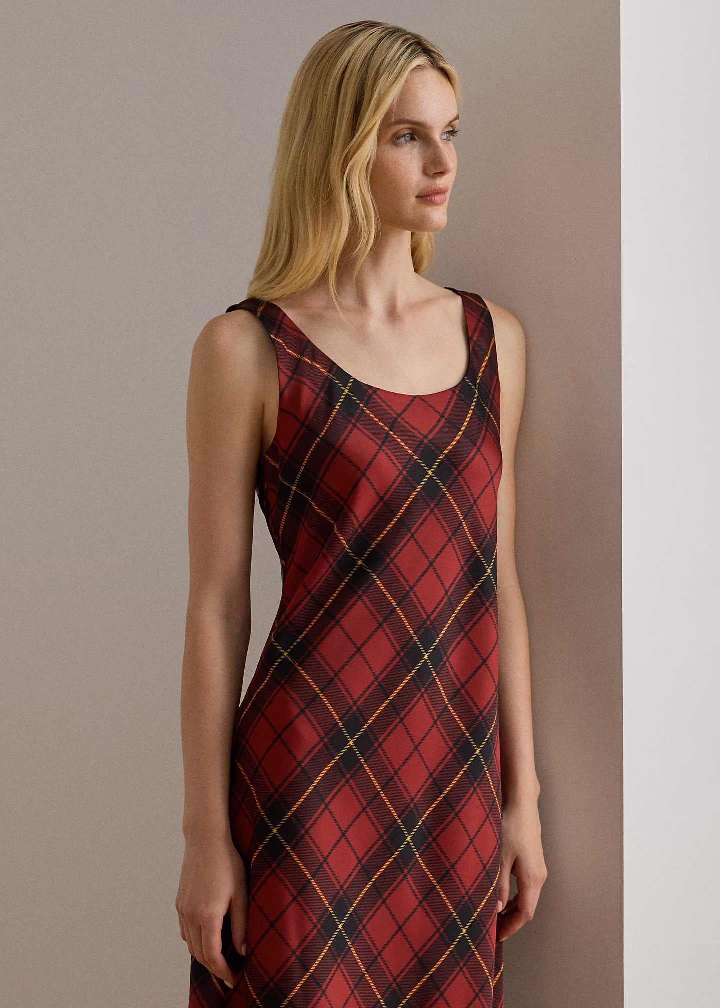 Ärmelloses Cocktailkleid aus Satin - RALPH LAUREN OUTLET