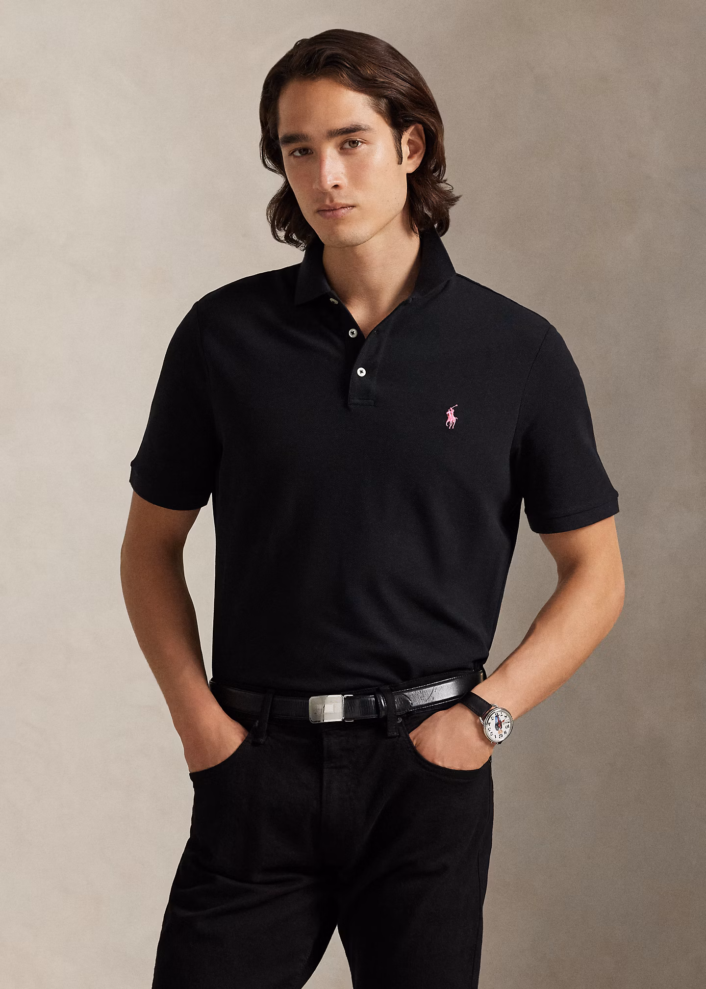 Stretchpiqué-Poloshirt mit Pink Pony - RALPH LAUREN OUTLET