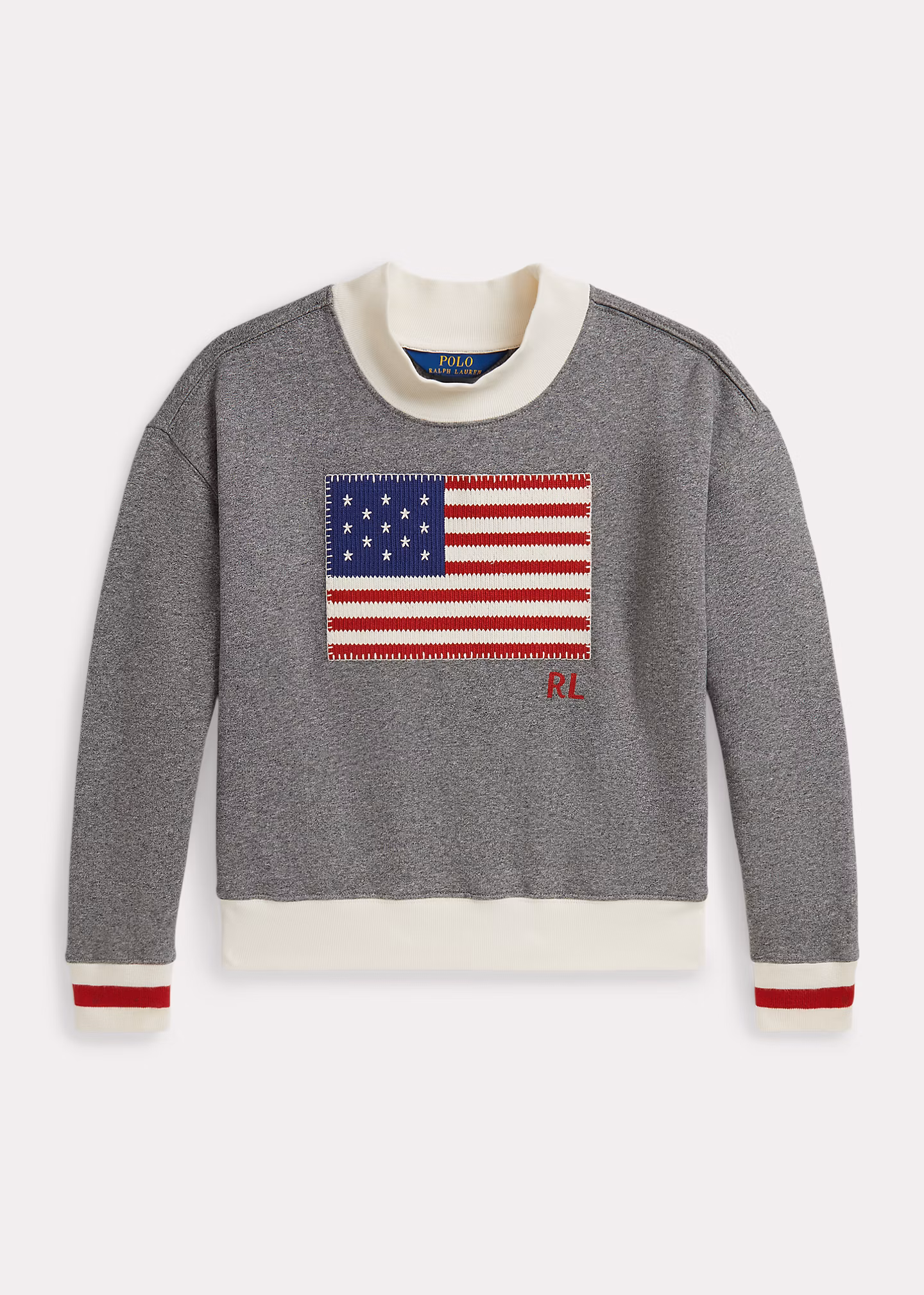 Fleece-Sweatshirt mit US-Flagge - RALPH LAUREN OUTLET