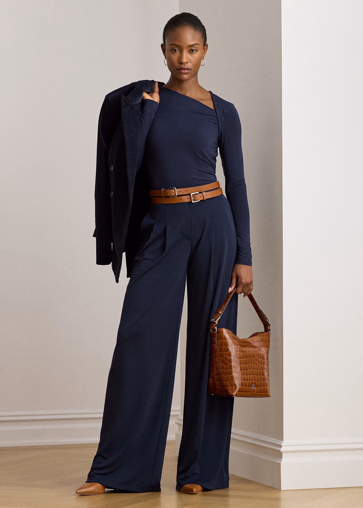 Stretchjersey-Hose mit weitem Bein - RALPH LAUREN OUTLET