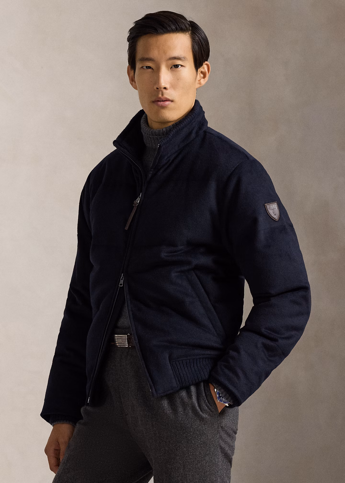 Die Fliegerjacke Lewis aus Melton - RALPH LAUREN OUTLET