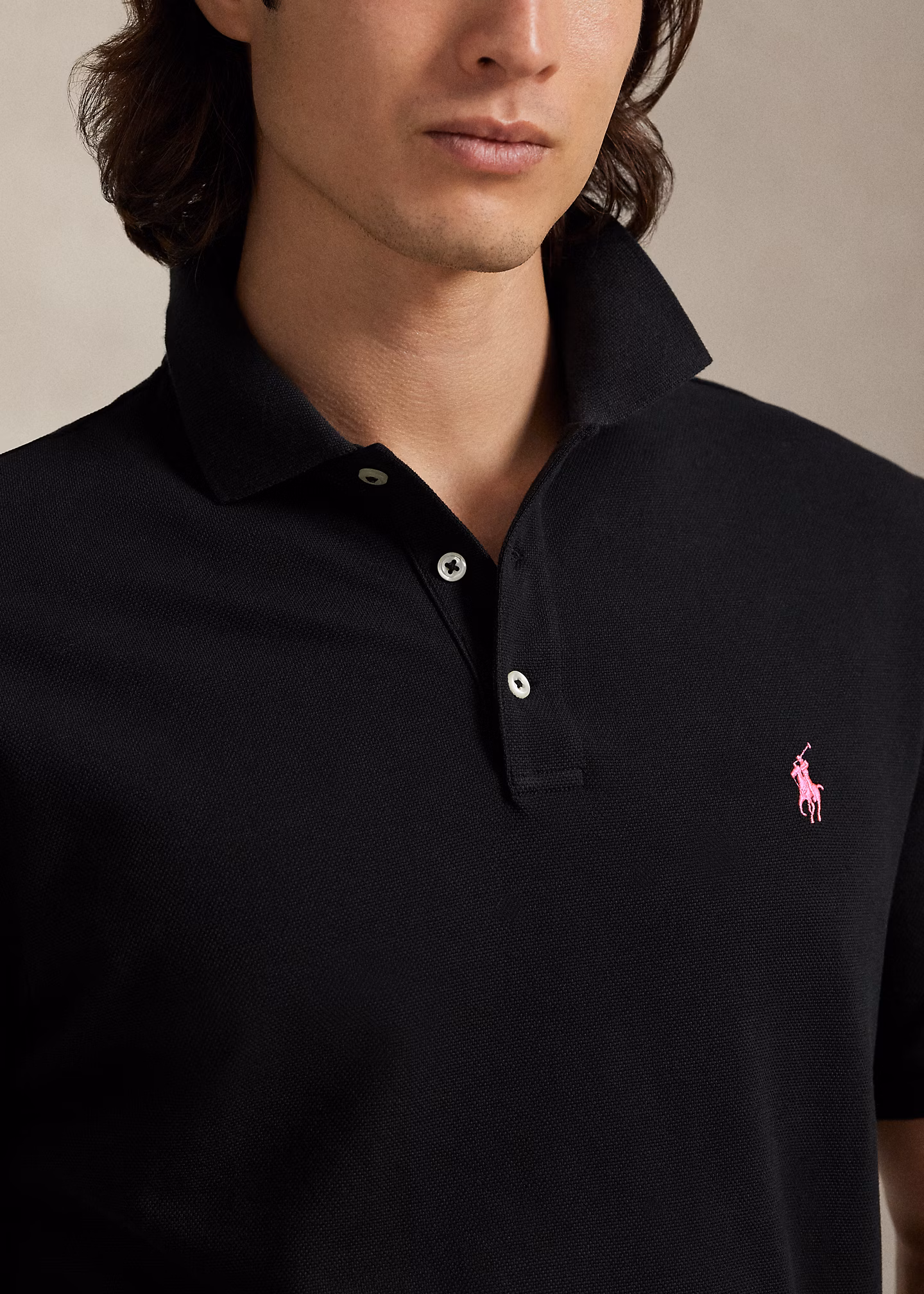 Stretchpiqué-Poloshirt mit Pink Pony - RALPH LAUREN OUTLET