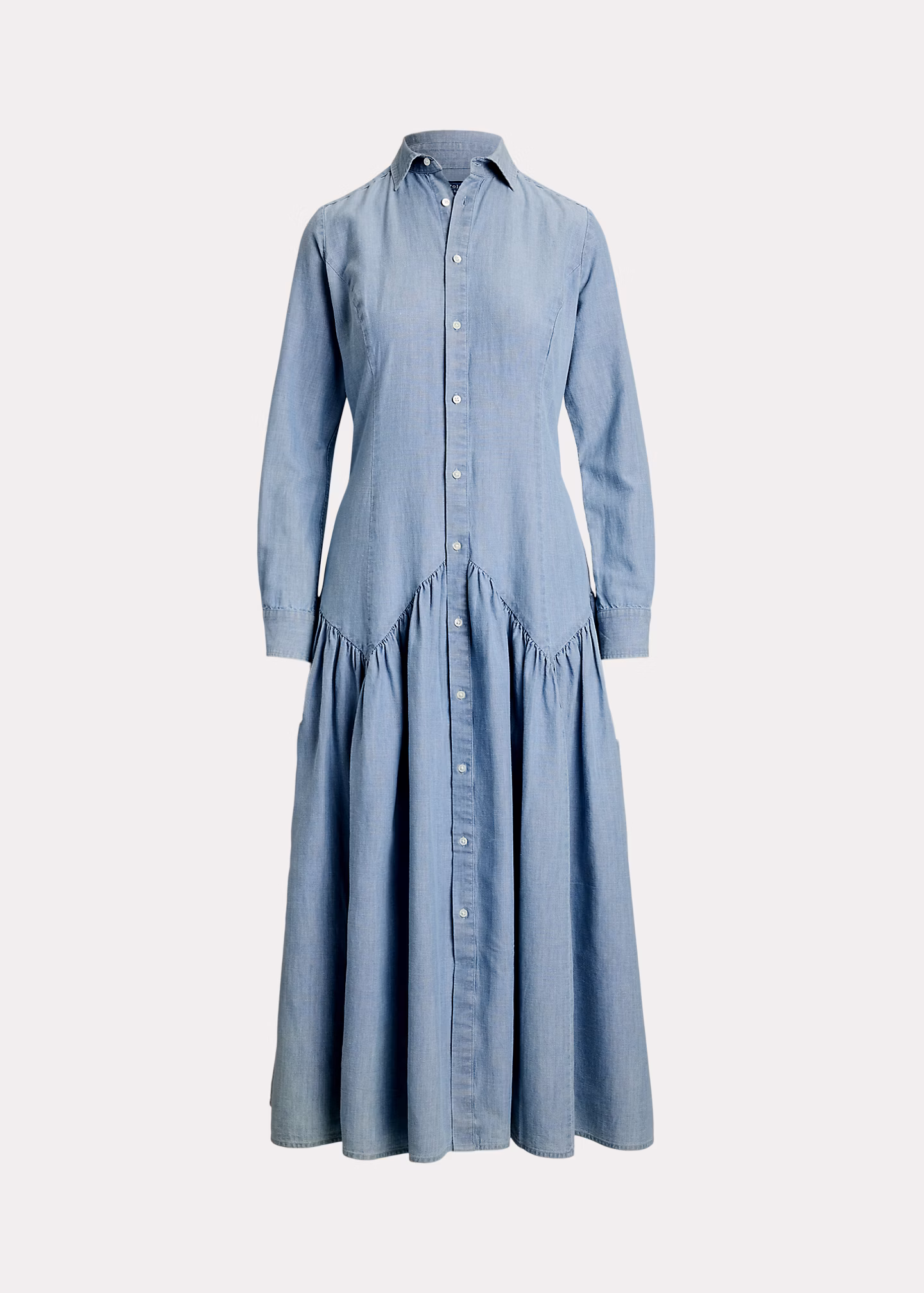 Hemdkleid aus Baumwoll-Leinen-Chambray - RALPH LAUREN OUTLET