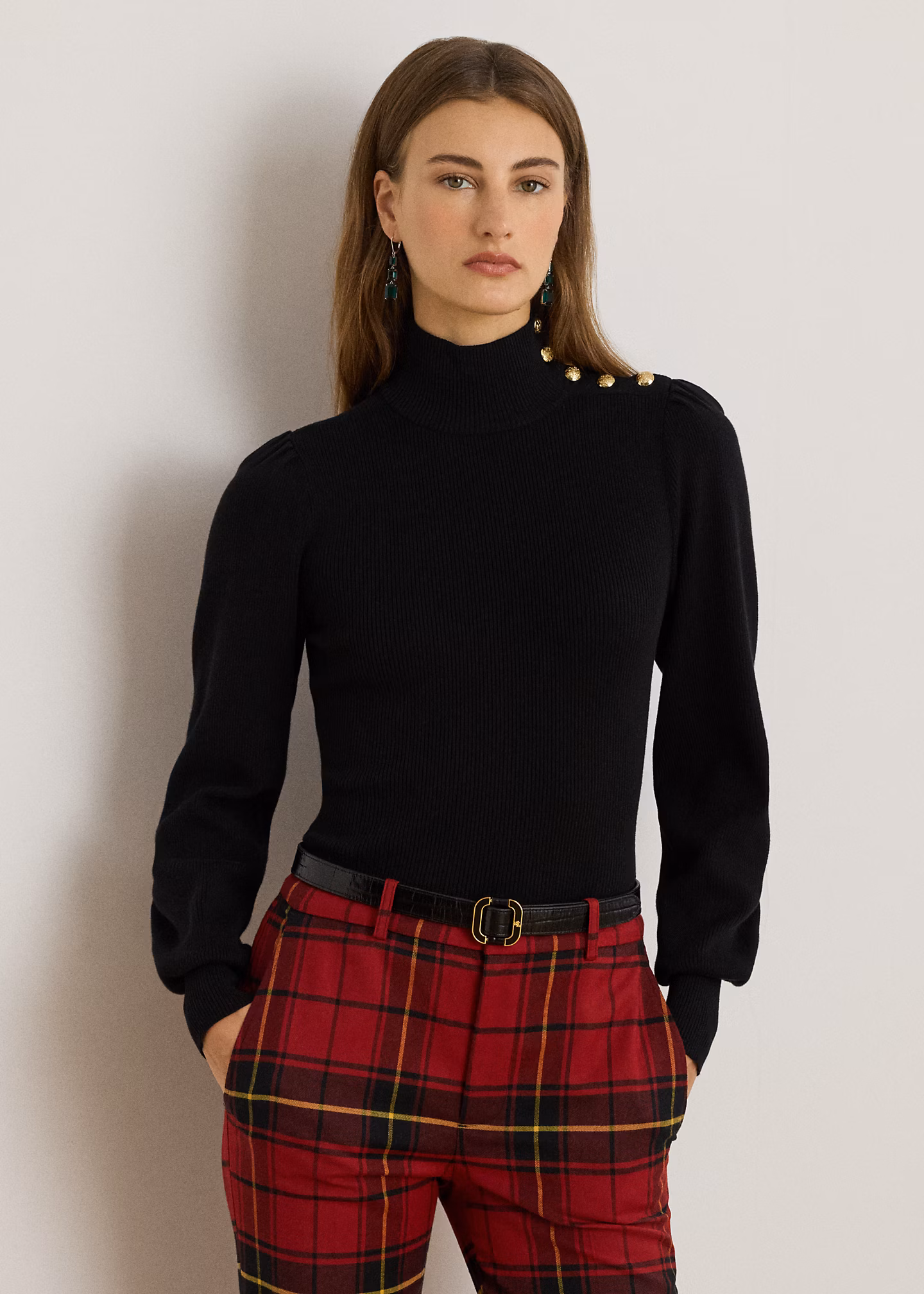 Halbrollkragen-Pullover mit Knopfbesatz - RALPH LAUREN OUTLET