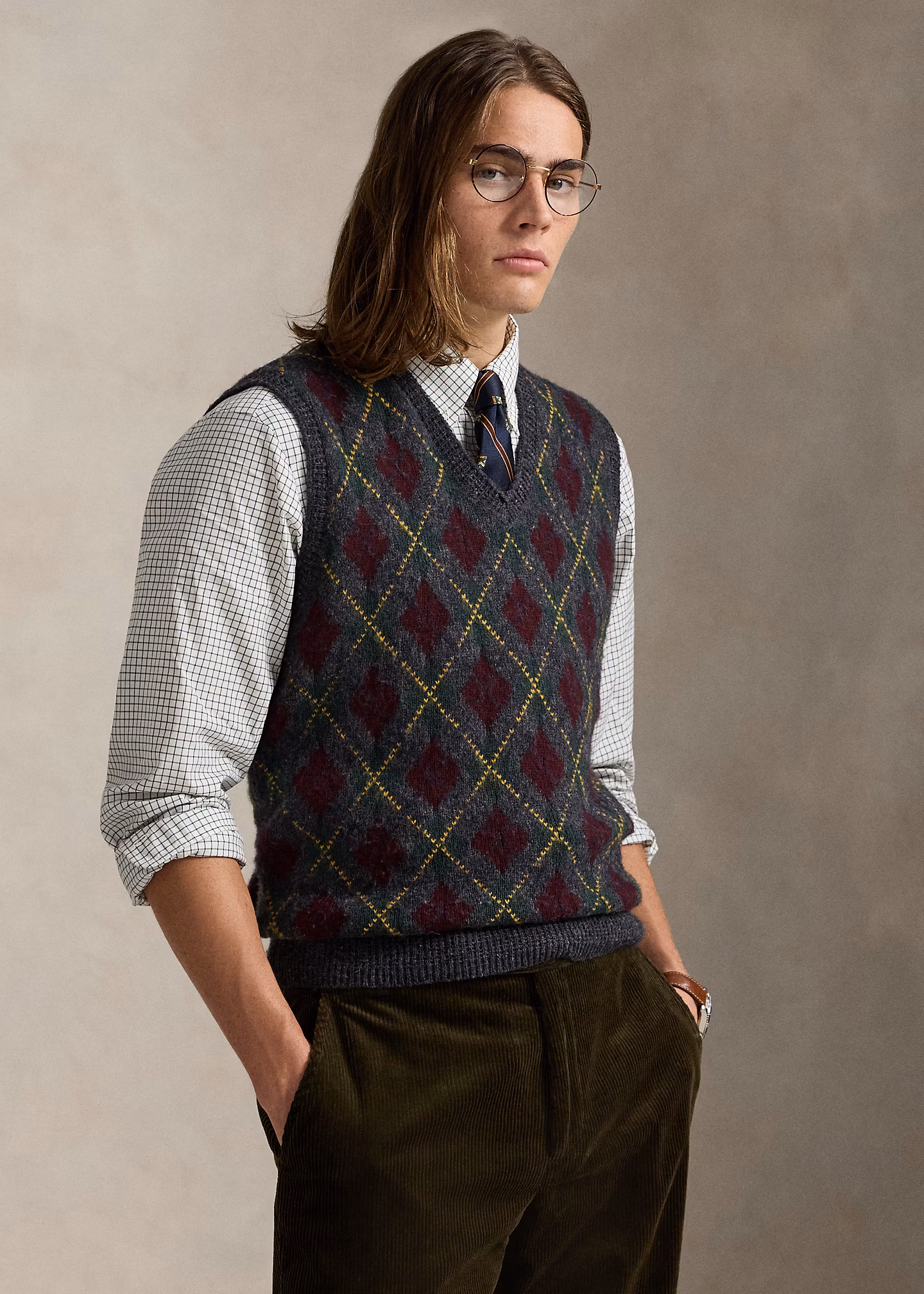 Argyle-Pullunder aus Wolle und Kaschmir - RALPH LAUREN OUTLET