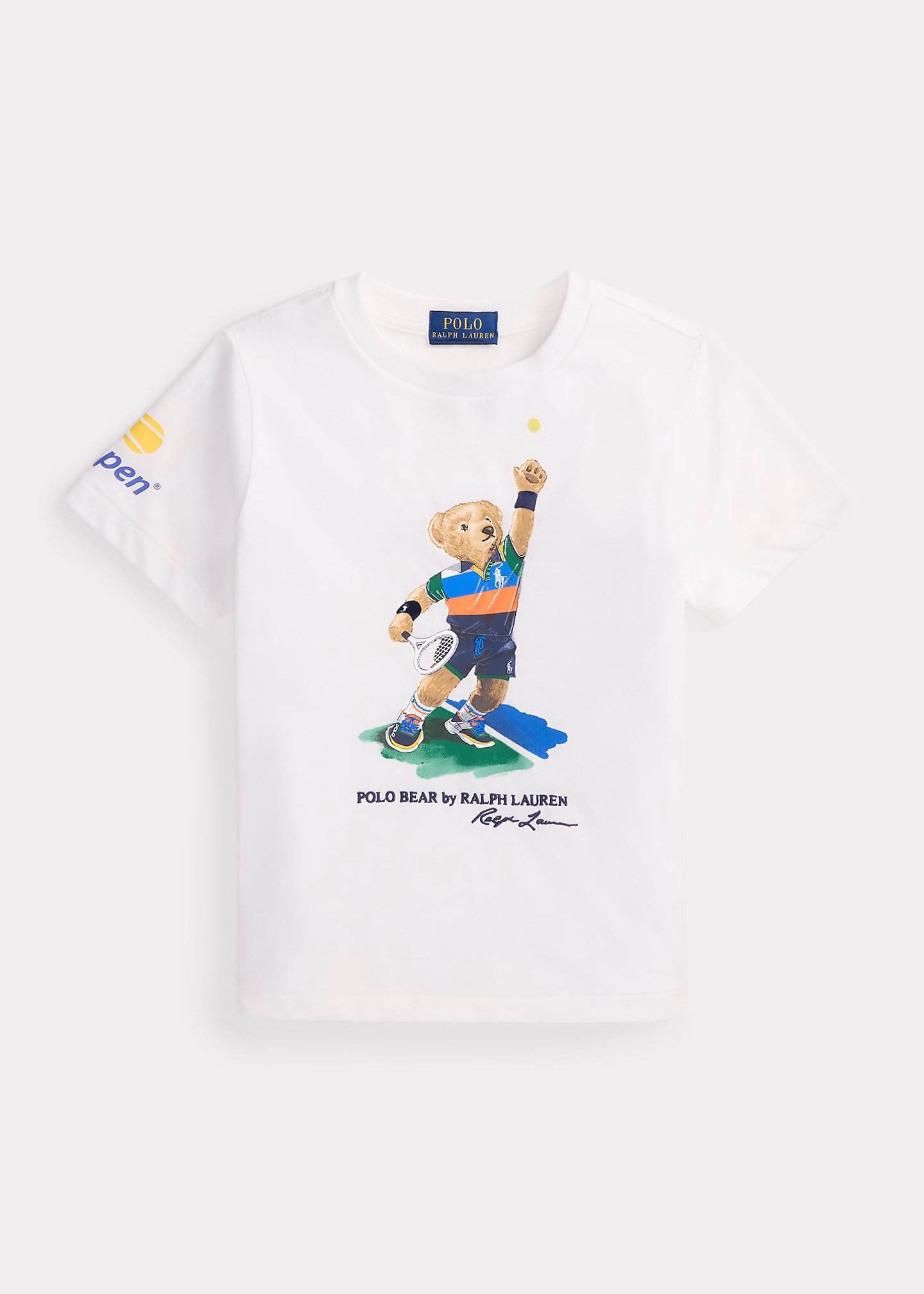 Baumwoll-T-Shirt mit US Open Polo Bear - RALPH LAUREN OUTLET