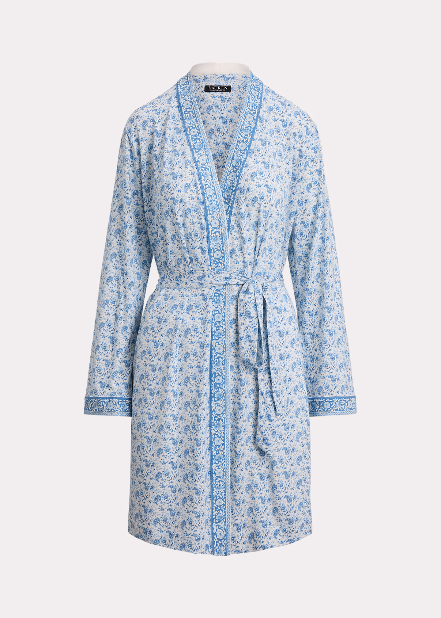 Paisley Cotton-Blend Jersey Robe - RALPH LAUREN OUTLET