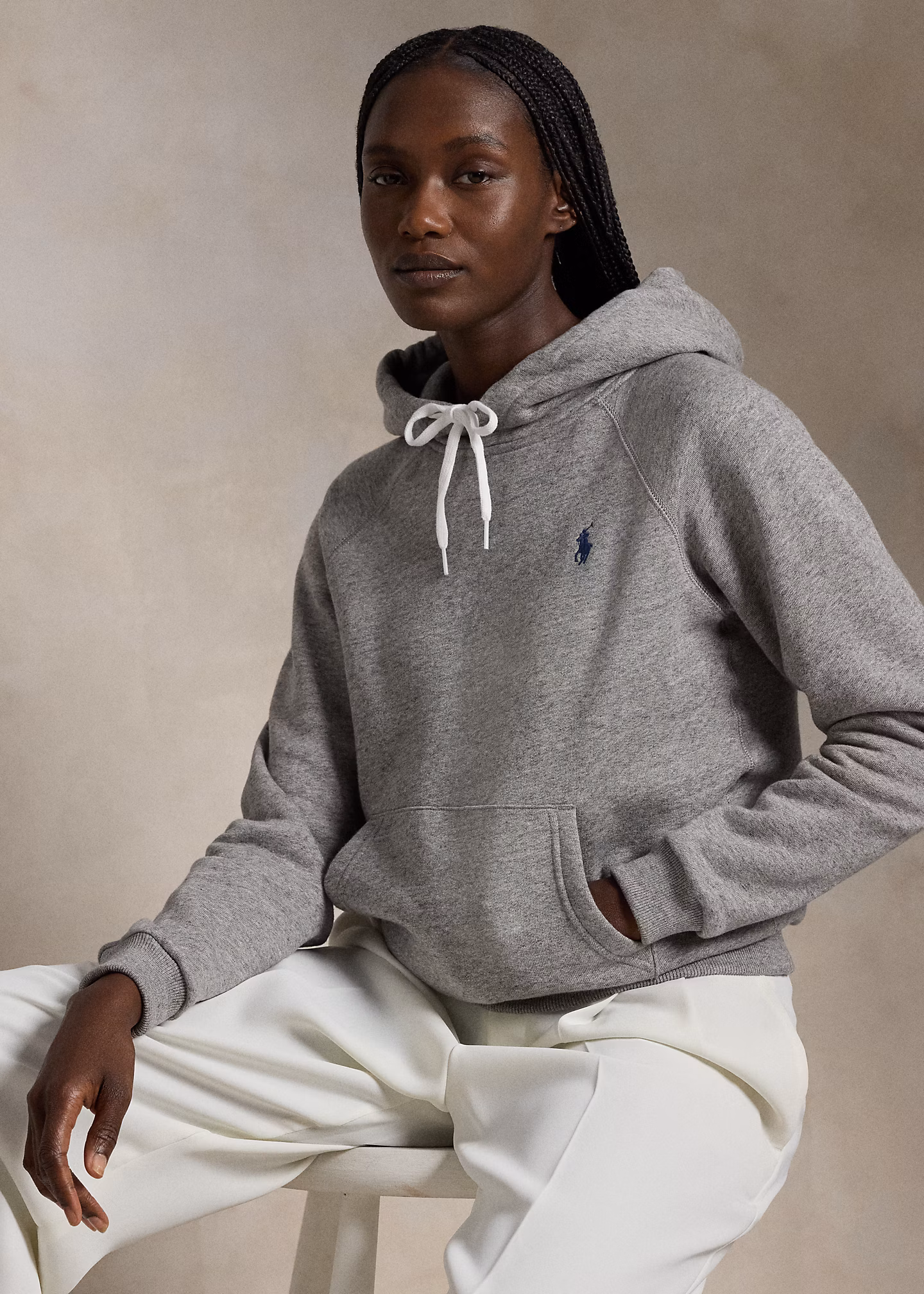 Shrunken-Fit Kapuzenpullover aus Fleece - RALPH LAUREN OUTLET