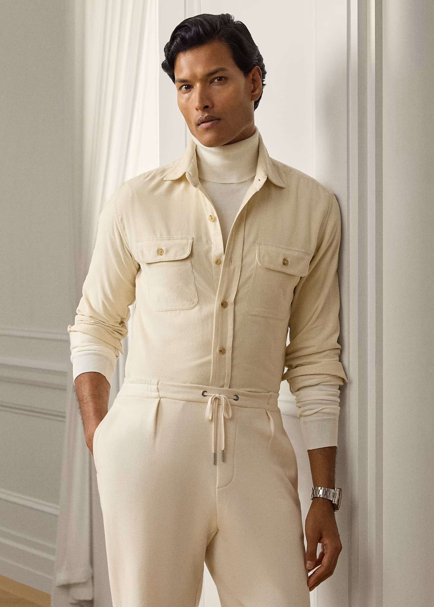 Hemd aus fein geripptem Kordsamt - RALPH LAUREN OUTLET