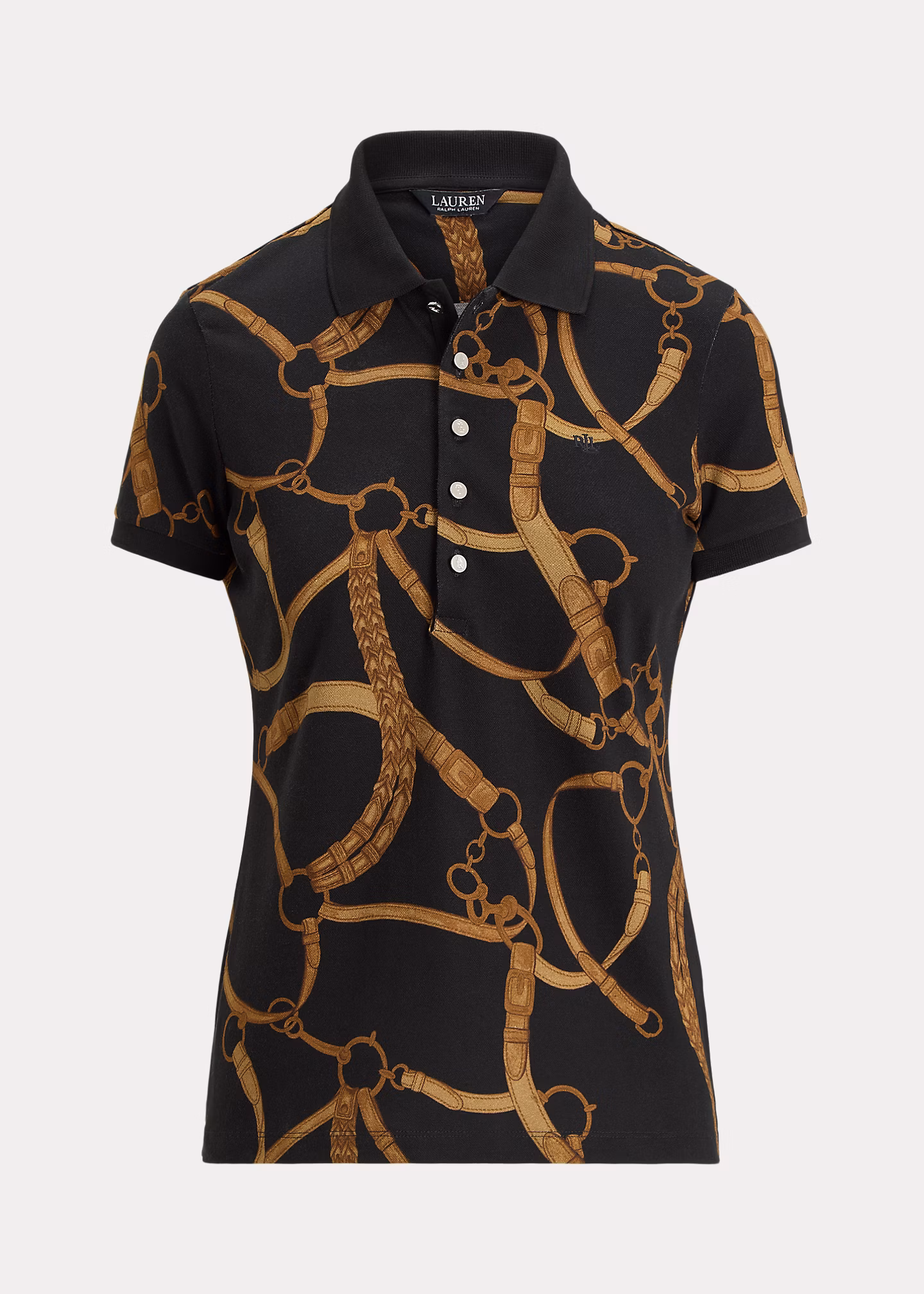 Stretchpiqué-Poloshirt mit Gürteldruck - RALPH LAUREN OUTLET