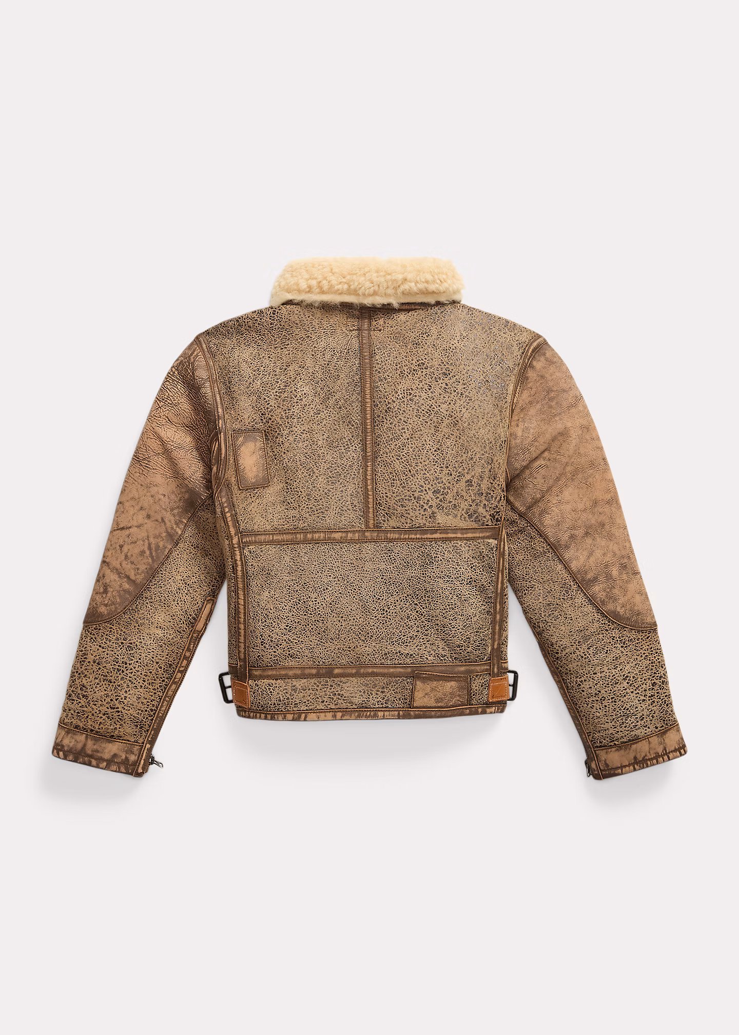 Lammfelljacke mit Lederbesatz - RALPH LAUREN OUTLET