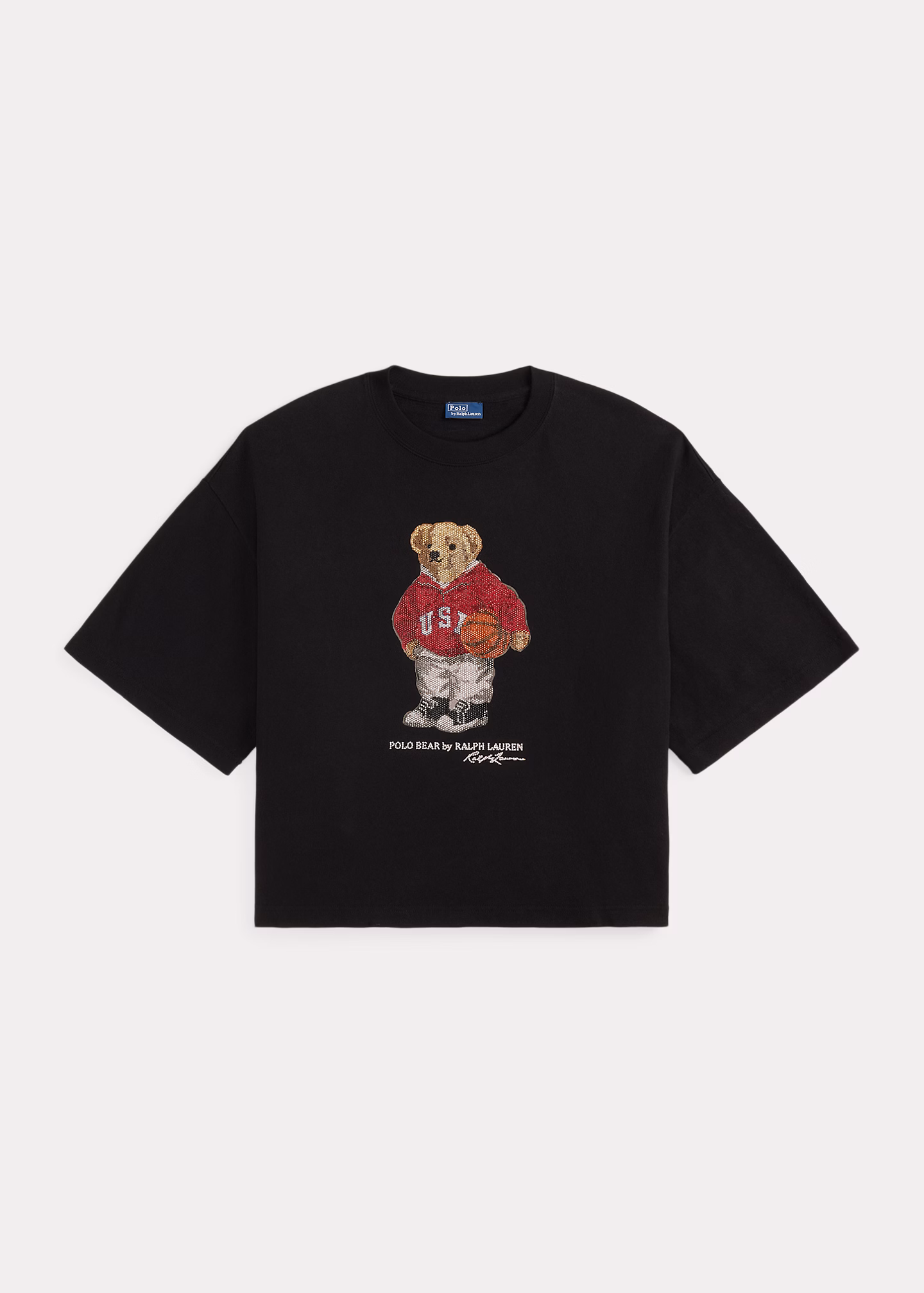 Baumwolljersey-T-Shirt mit Polo Bear - RALPH LAUREN OUTLET