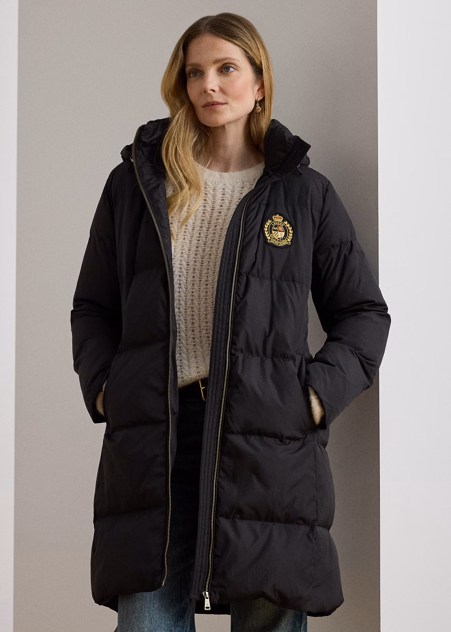 Steppmantel mit Kapuze und Wappen - RALPH LAUREN OUTLET