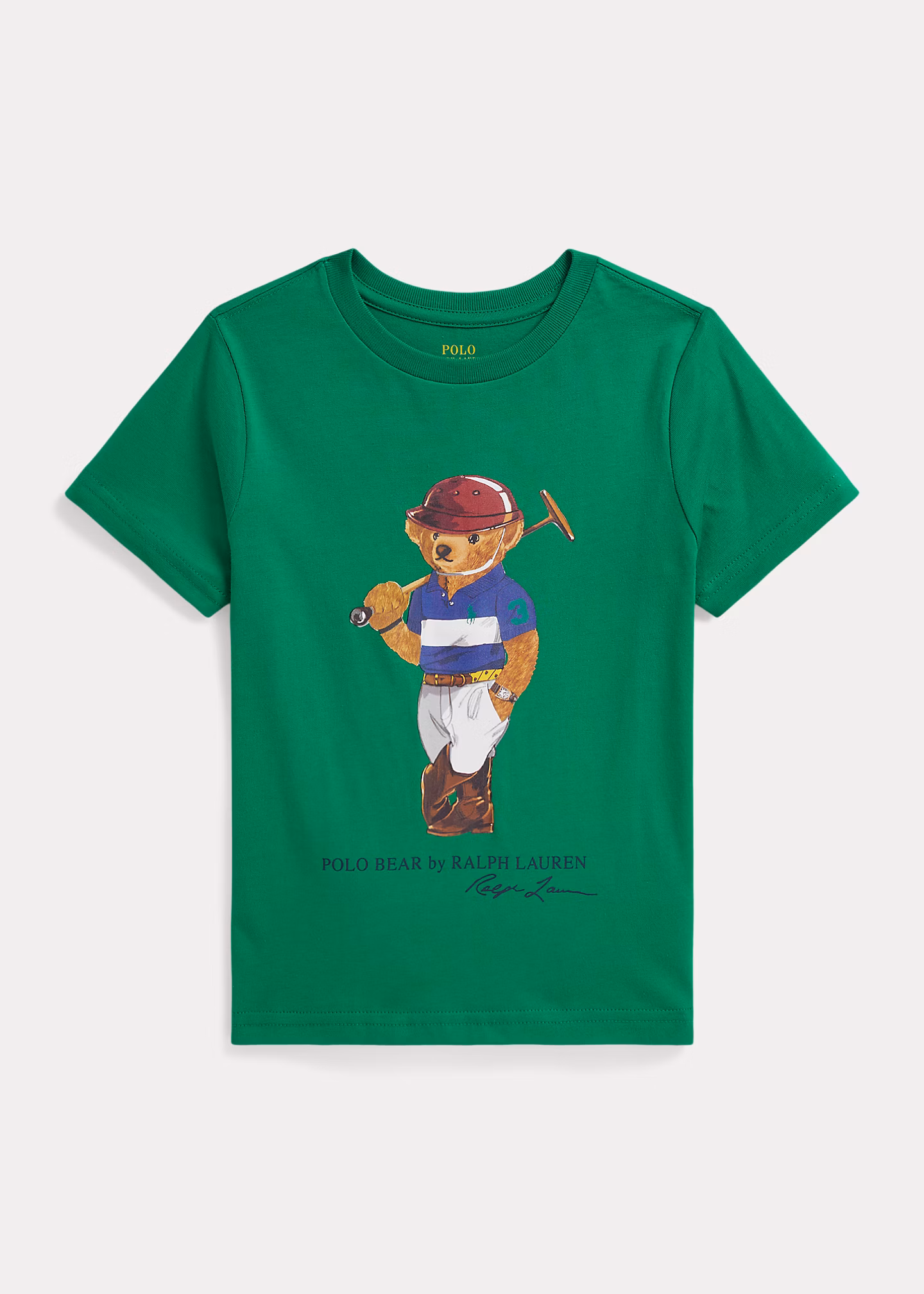 Baumwolljersey-T-Shirt mit Polo Bear - RALPH LAUREN OUTLET