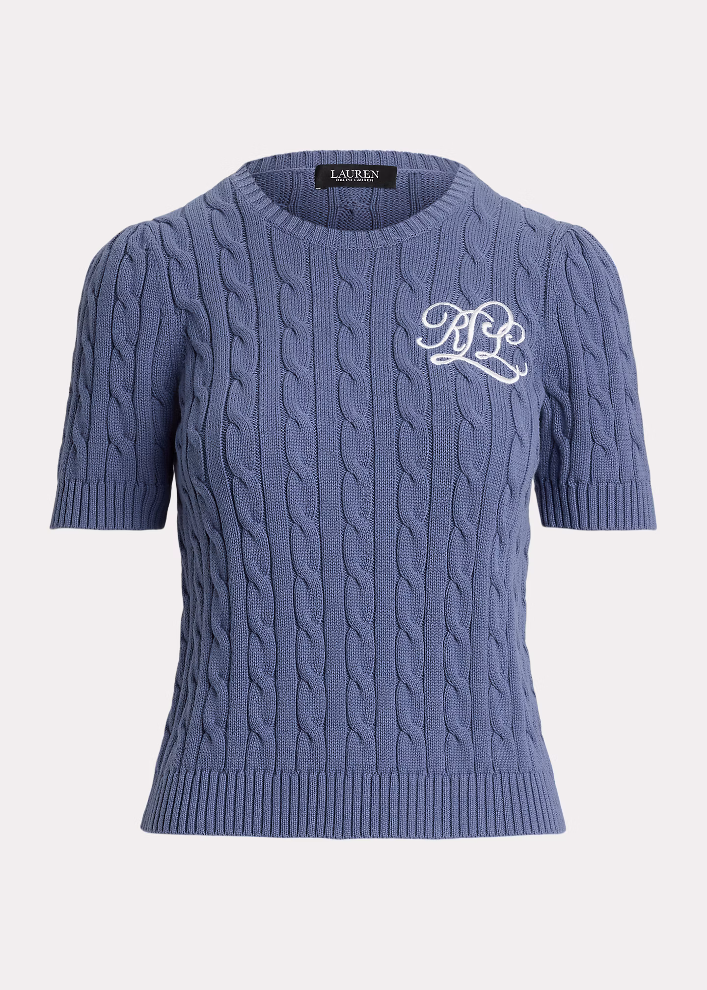 Kurzarmpullover mit Zopfmuster - RALPH LAUREN OUTLET