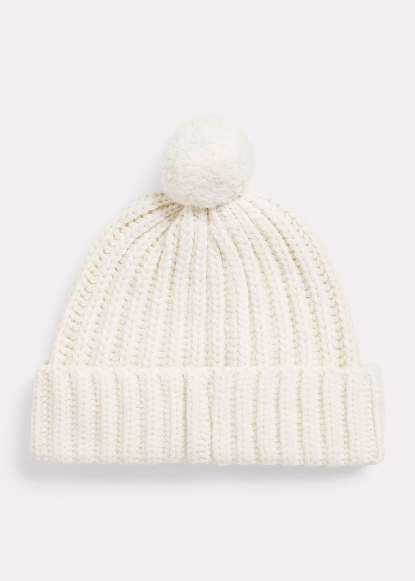 Gerippte Bommelmütze mit Polo Bear - RALPH LAUREN OUTLET