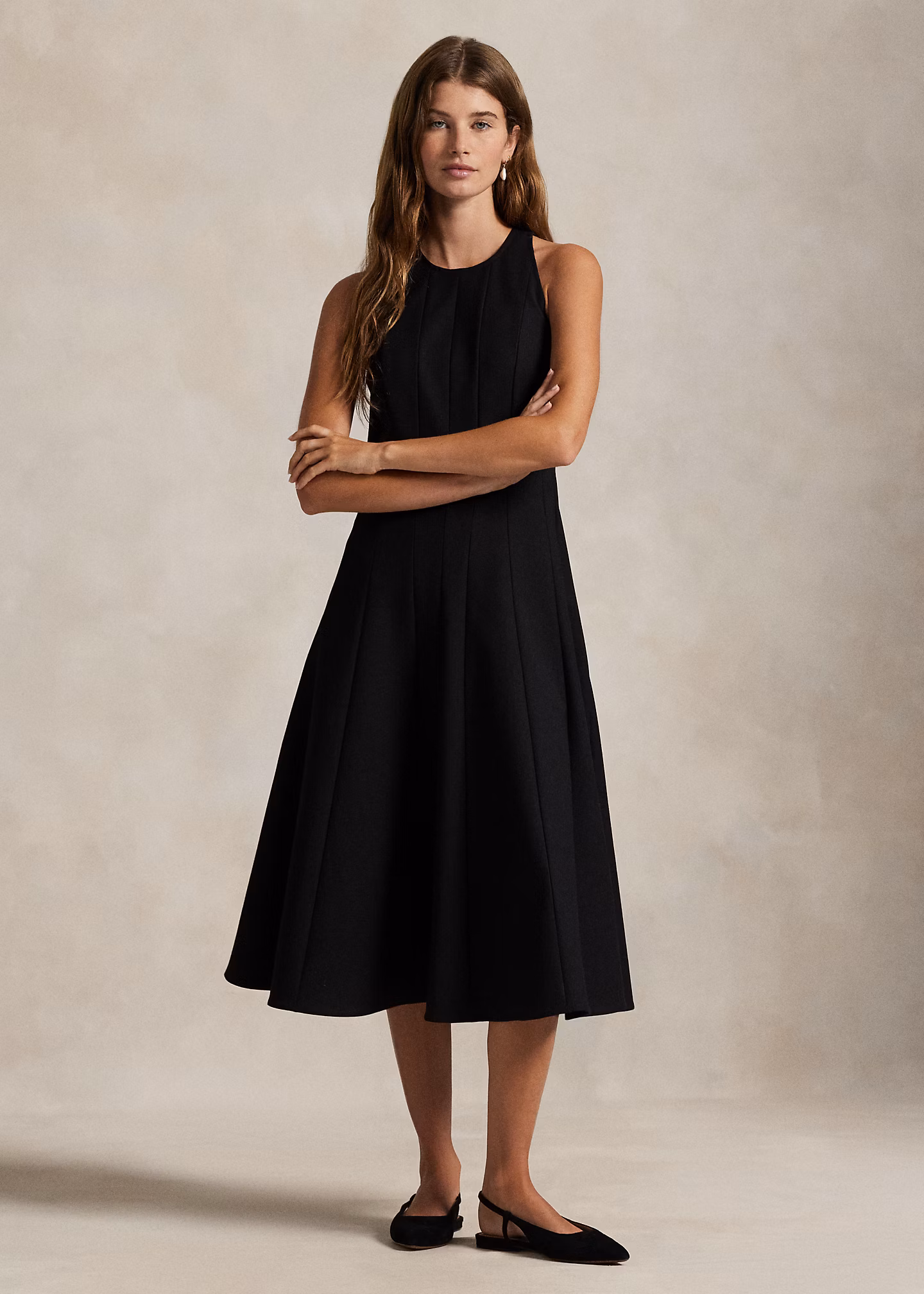 Ärmelloses Stretchkleid mit Baumwolle - RALPH LAUREN OUTLET