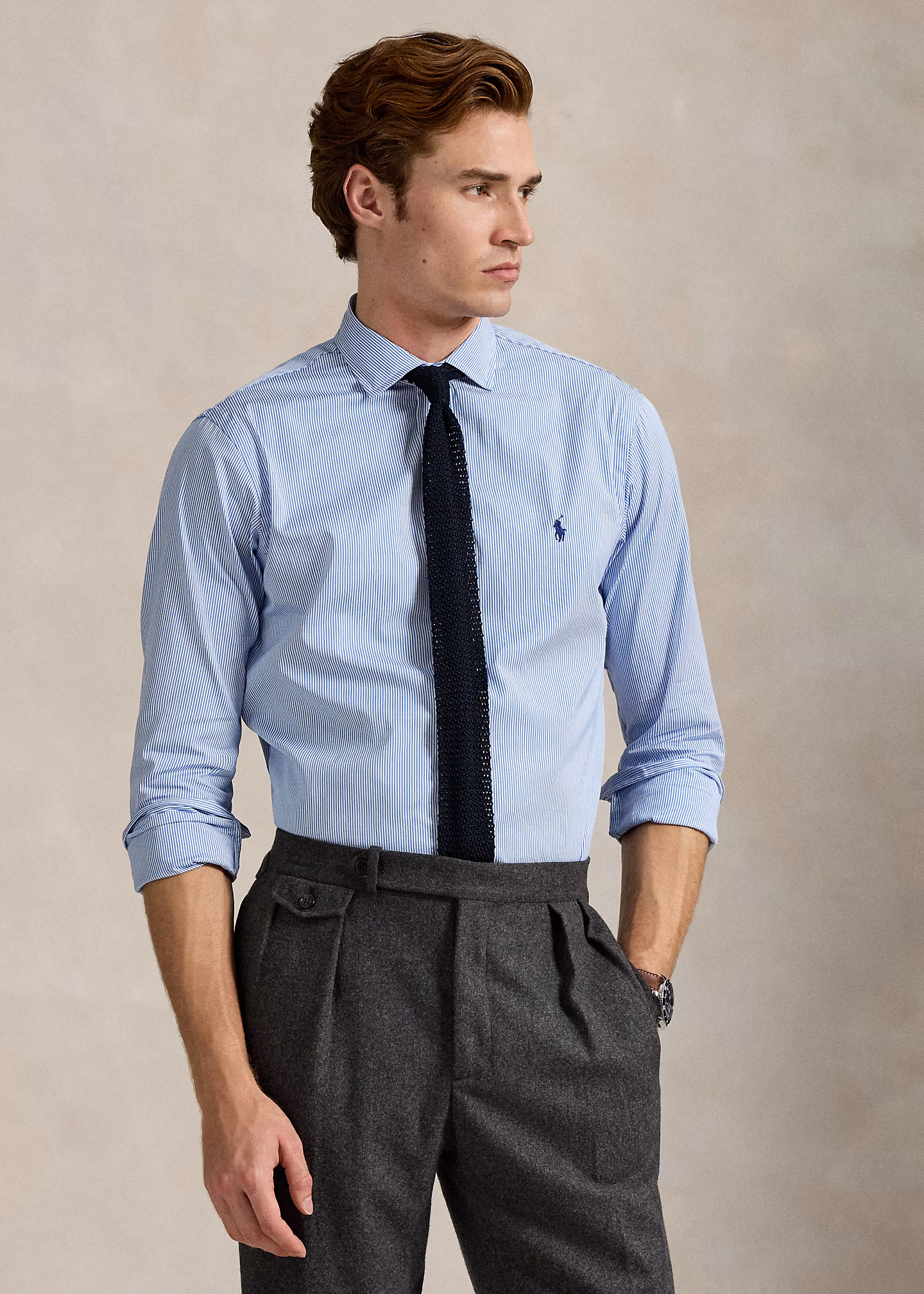 Custom-Fit Popelinehemd mit Streifen - RALPH LAUREN OUTLET