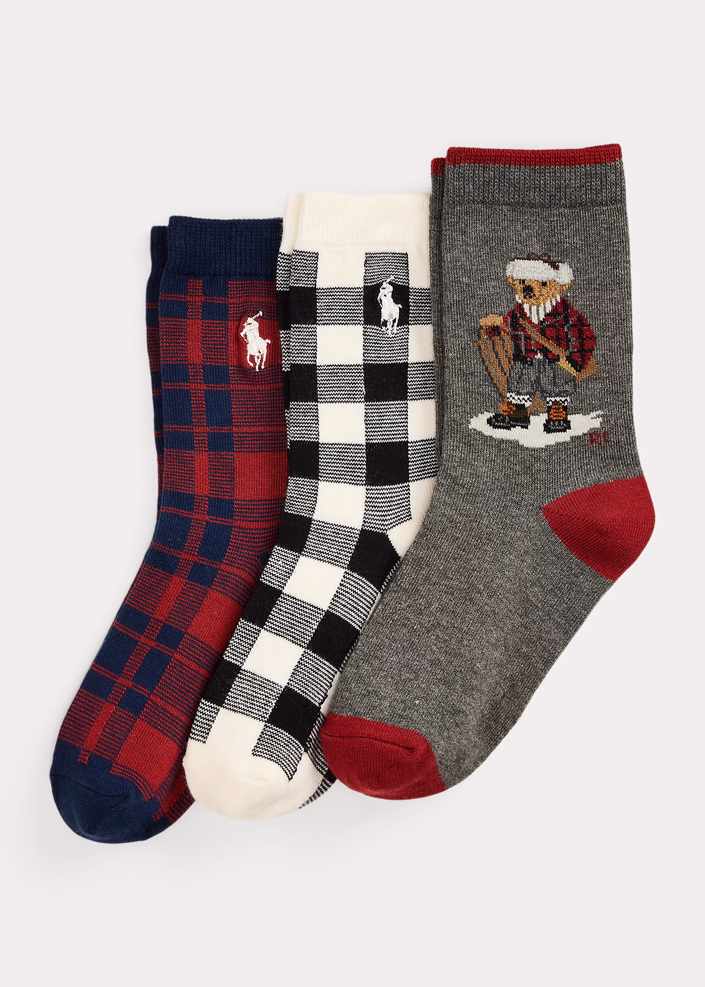 3er-Pack Crew-Socken mit Polo Bear - RALPH LAUREN OUTLET