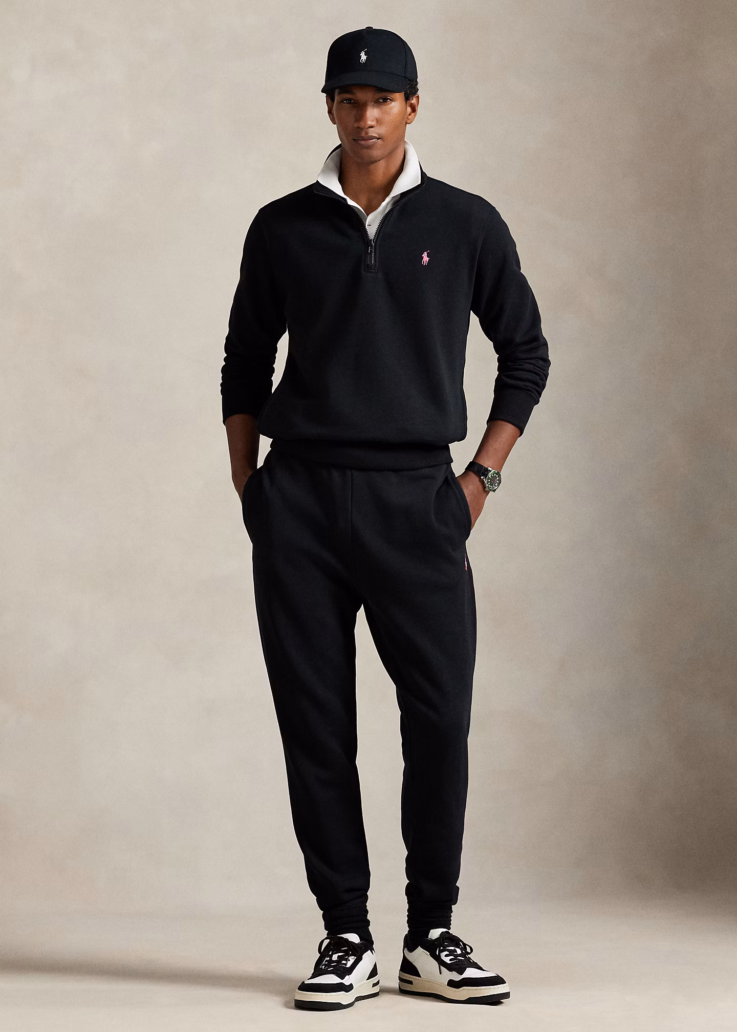 Fleece-Jogginghose mit Pink Pony - RALPH LAUREN OUTLET