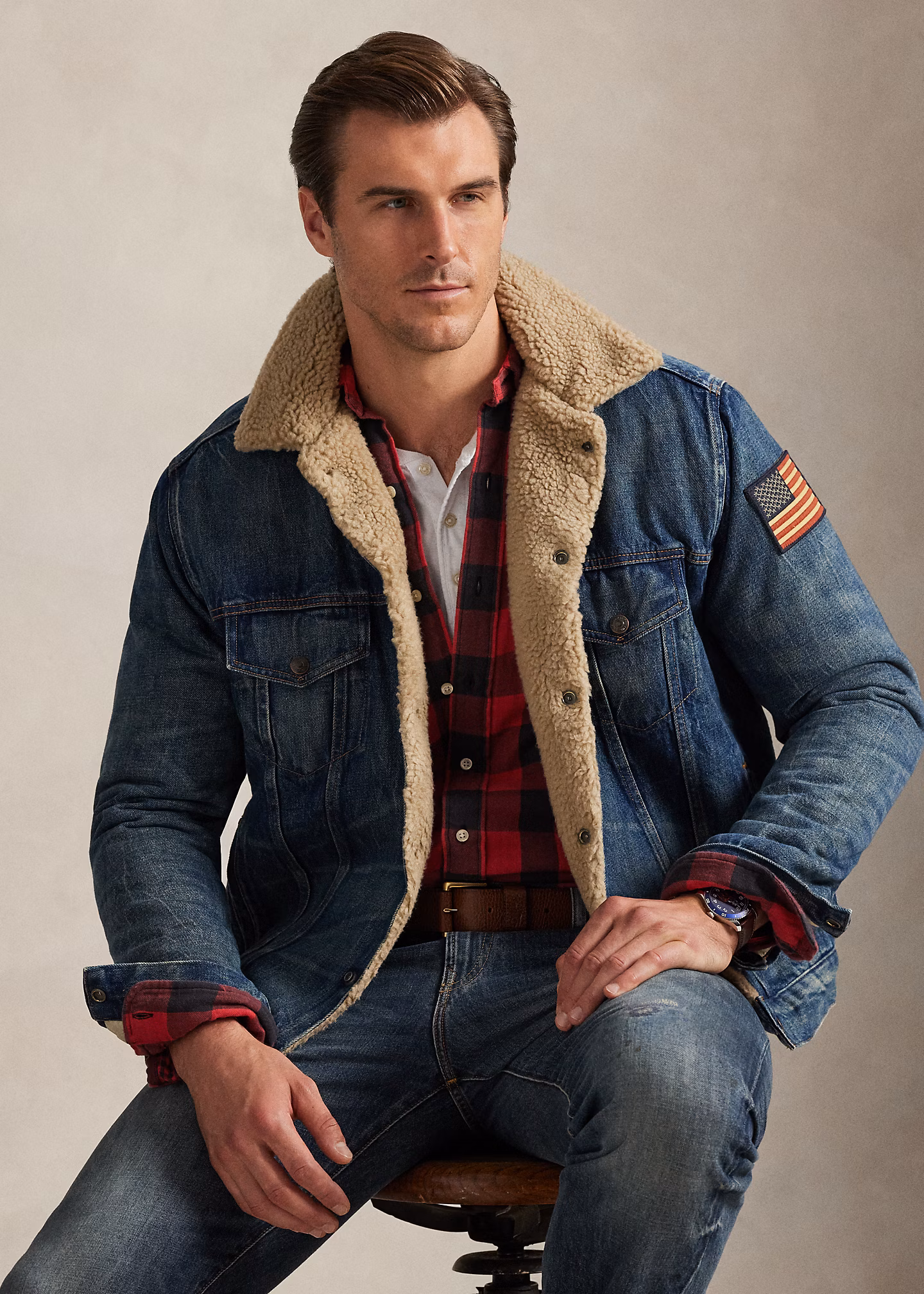 Beidseitiges Hemd mit Karomuster - RALPH LAUREN OUTLET