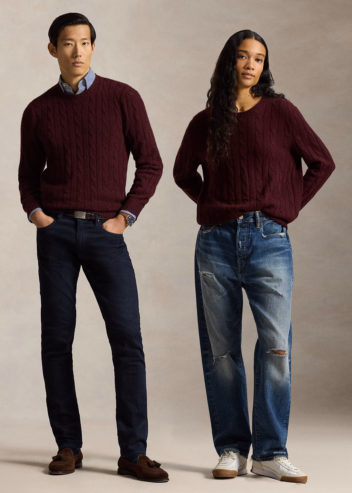 Kaschmirpullover mit Zopfmuster - RALPH LAUREN OUTLET