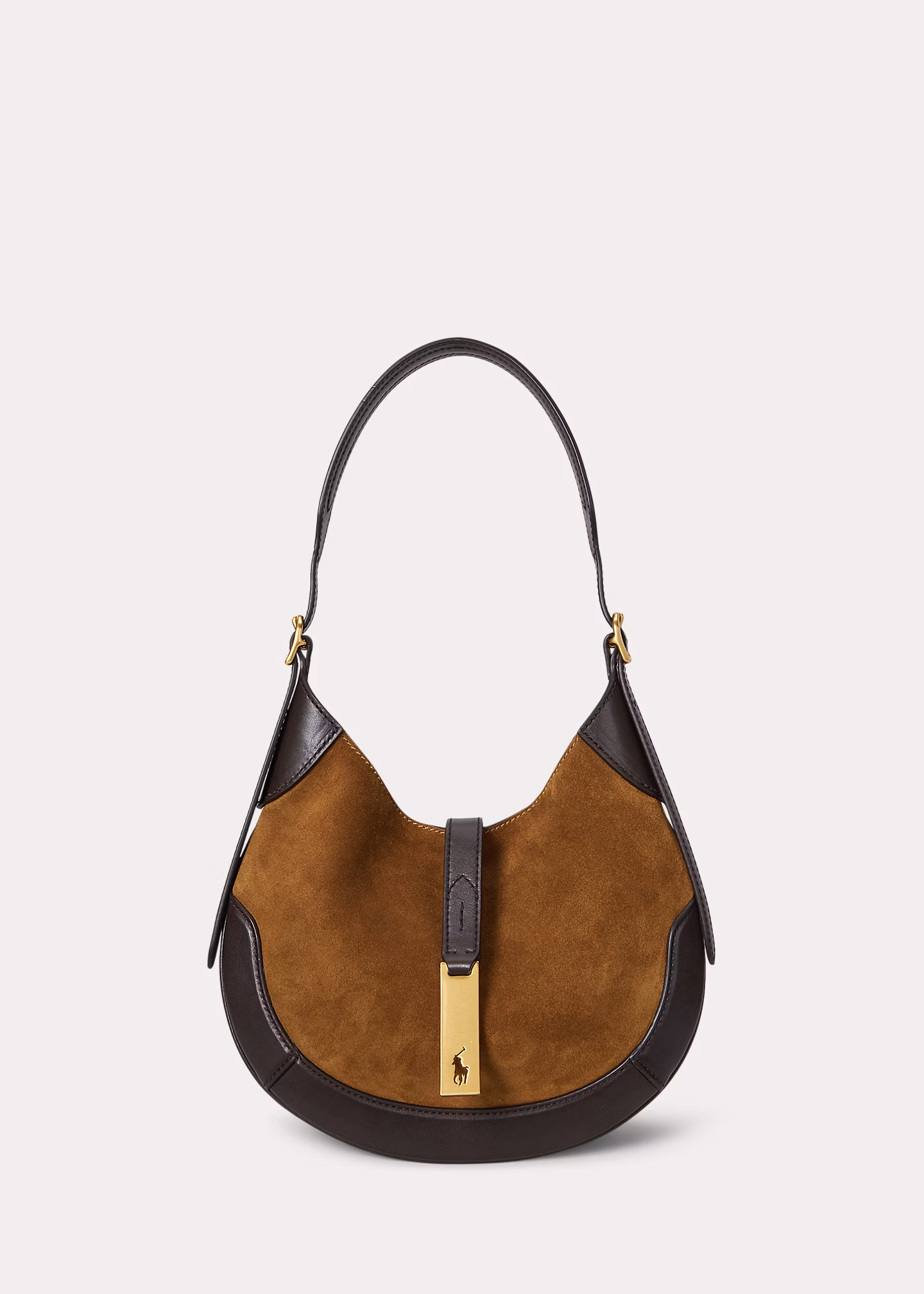 Kleine Schultertasche Polo ID aus Leder und Wildleder - RALPH LAUREN OUTLET