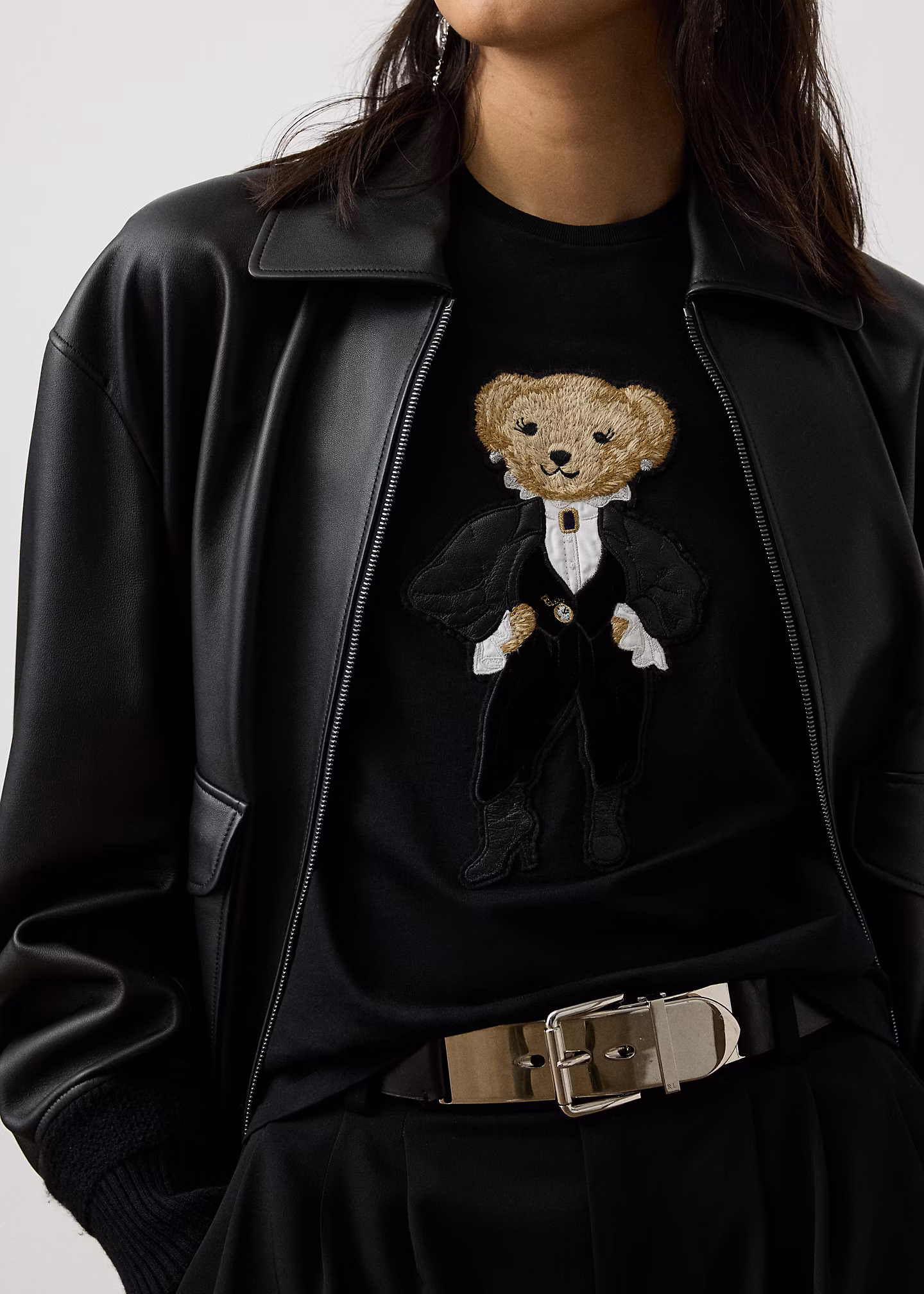 Baumwoll-T-Shirt mit Holiday Polo Bear - RALPH LAUREN OUTLET