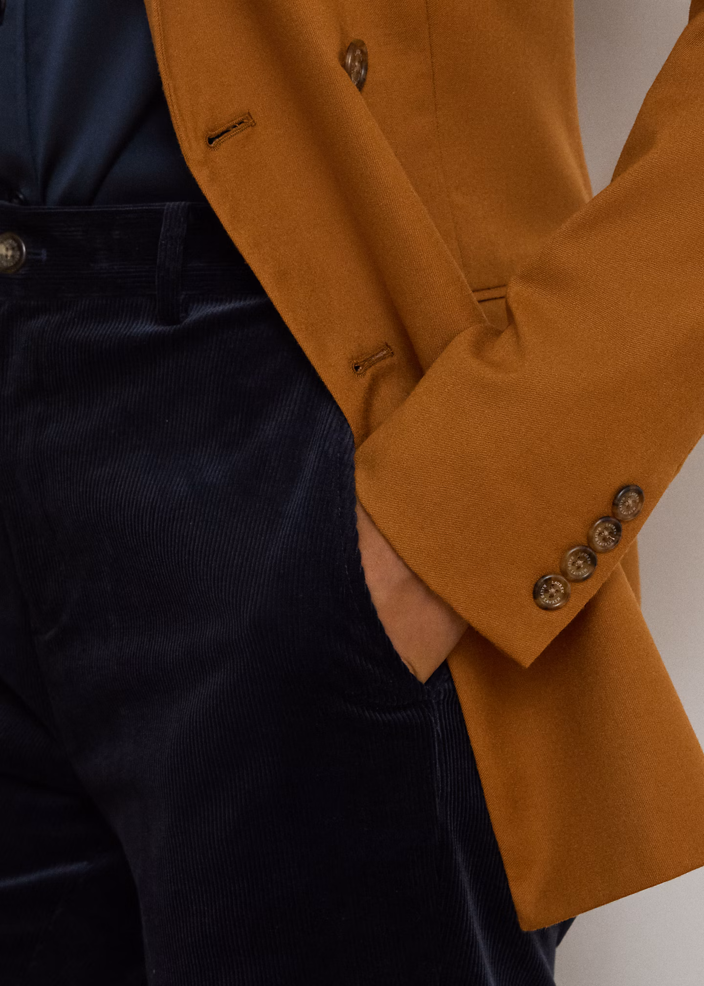 Zweireihiger Blazer aus Wolltwill - RALPH LAUREN OUTLET