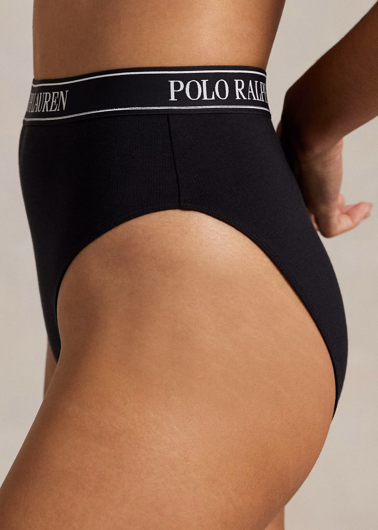 Tanga mit hoher Leibhöhe und Logo - RALPH LAUREN OUTLET