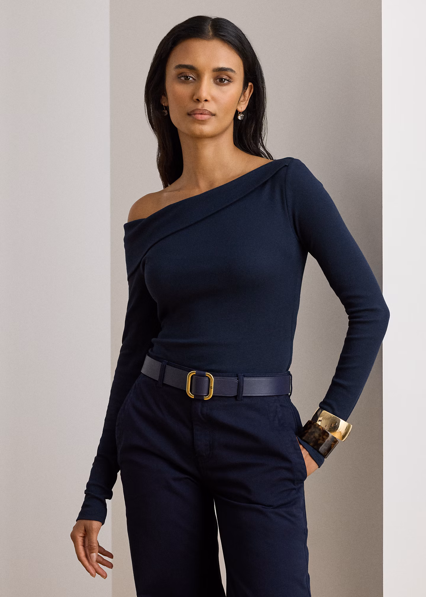 Asymmetrisches schulterfreies Top - RALPH LAUREN OUTLET