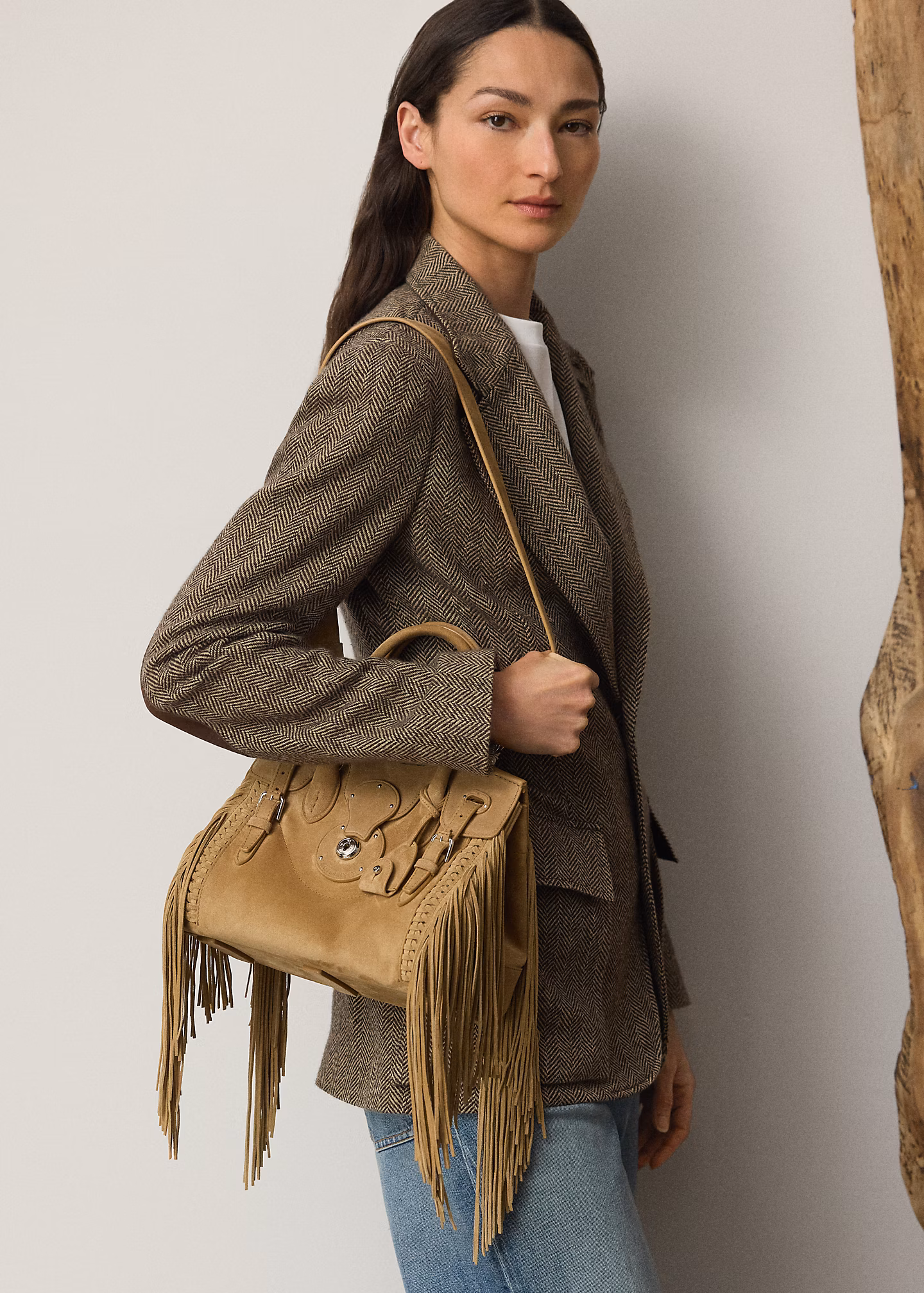 Tasche Soft Ricky 27 aus Kalbswildleder - RALPH LAUREN OUTLET