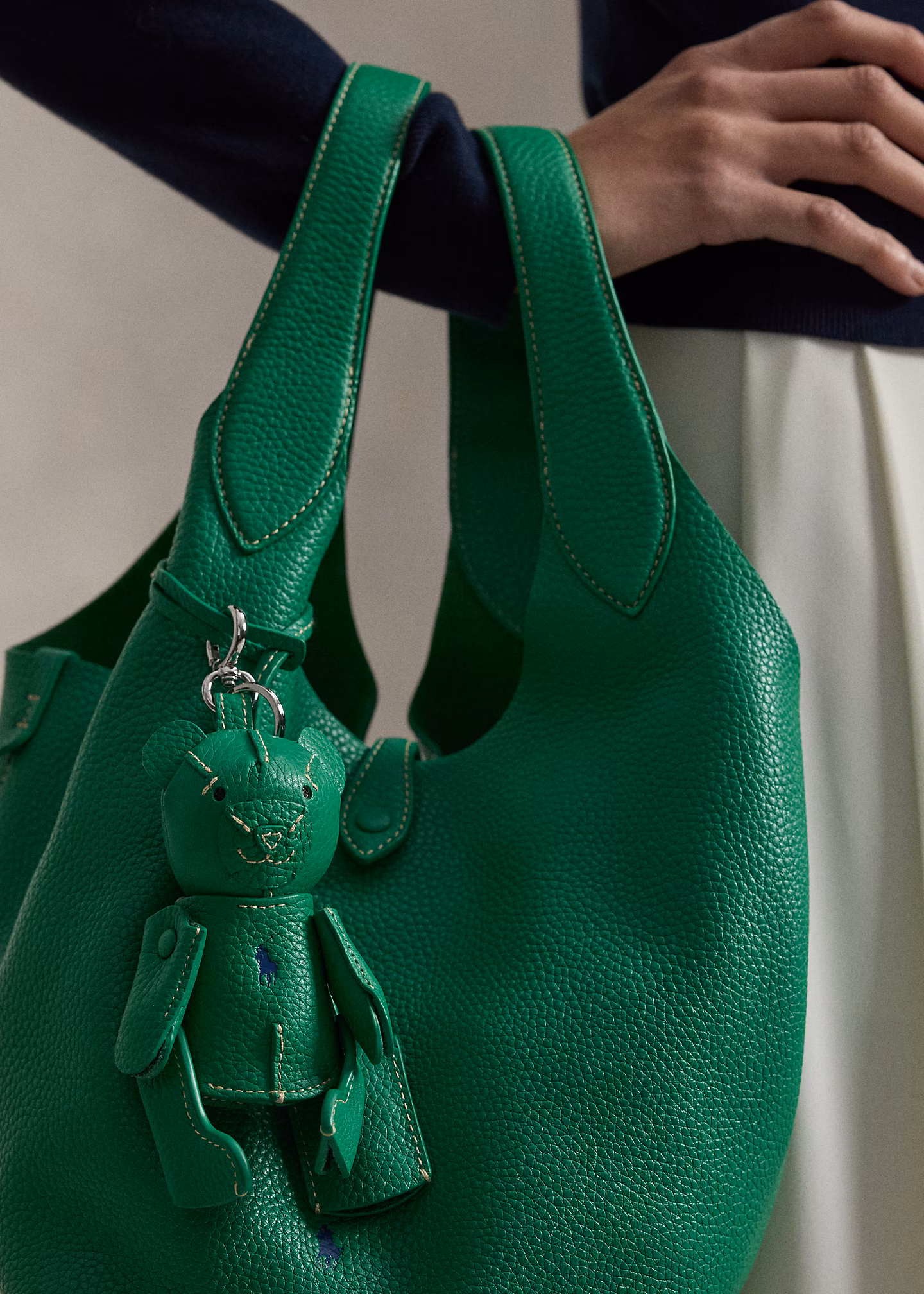 Taschenanhänger aus Leder mit Polo Bear - RALPH LAUREN OUTLET