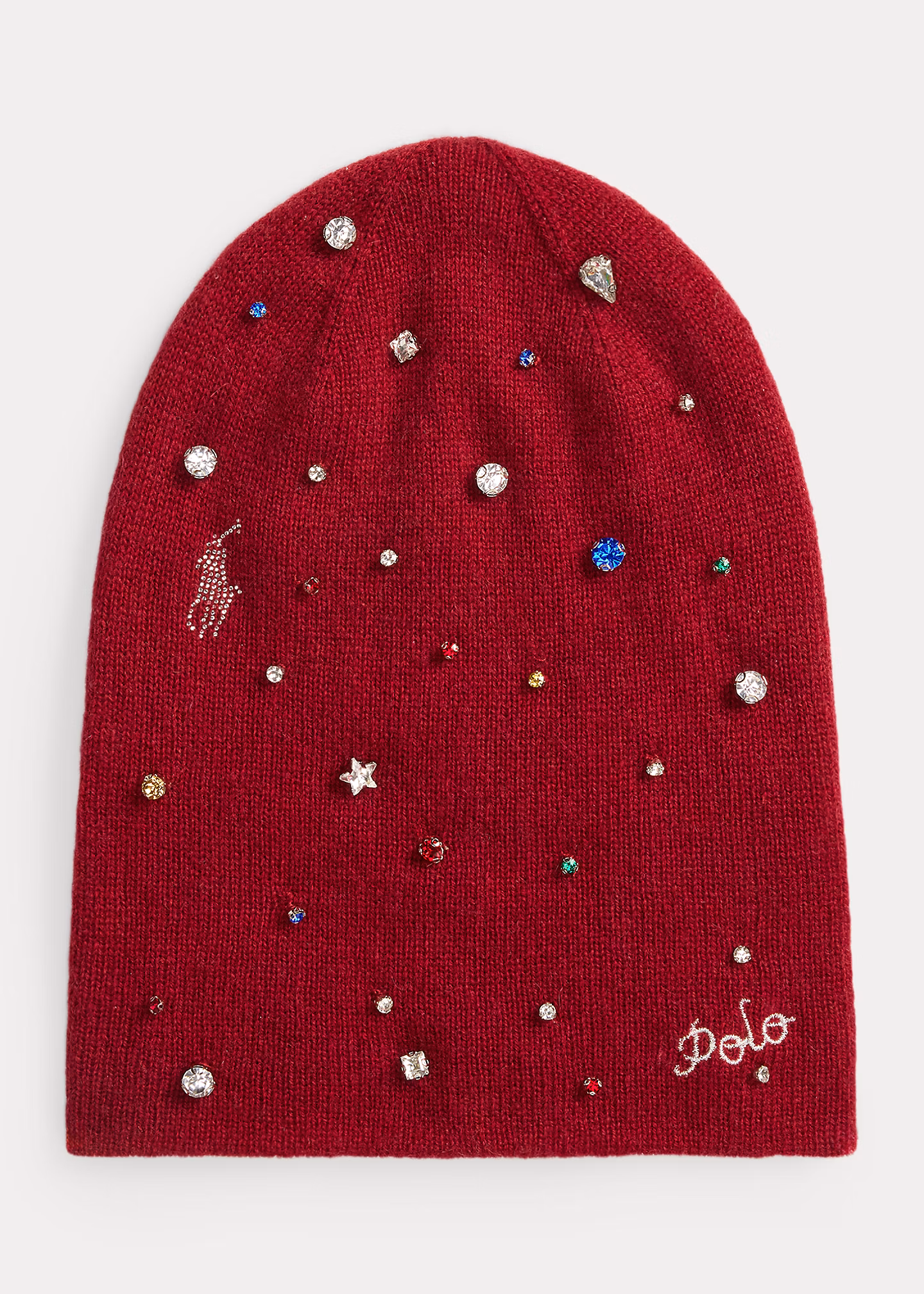 Woll-Kaschmir-Mütze mit Schmucksteinen - RALPH LAUREN OUTLET