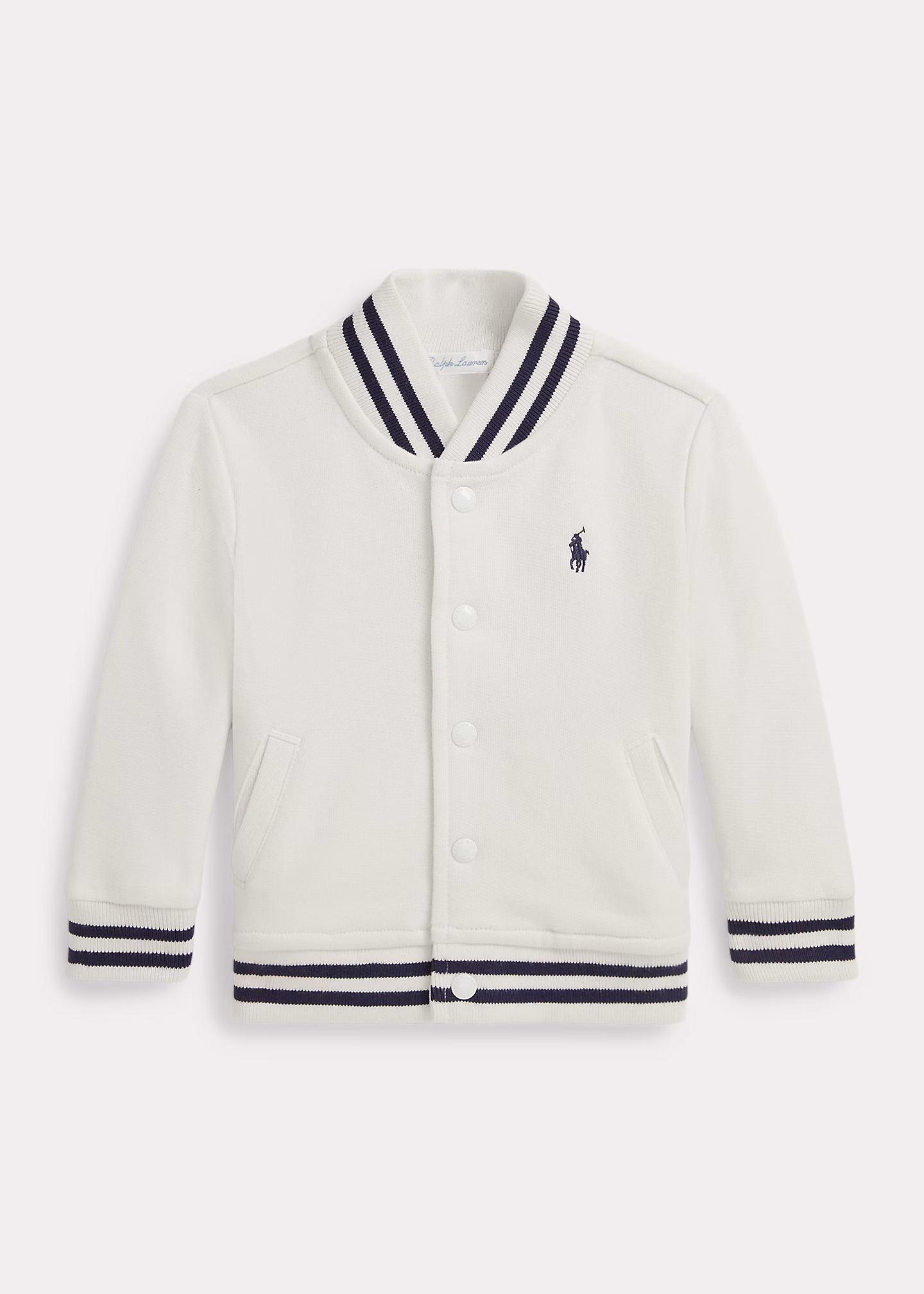 Fleece-Baseballjacke mit Polo Bear - RALPH LAUREN OUTLET