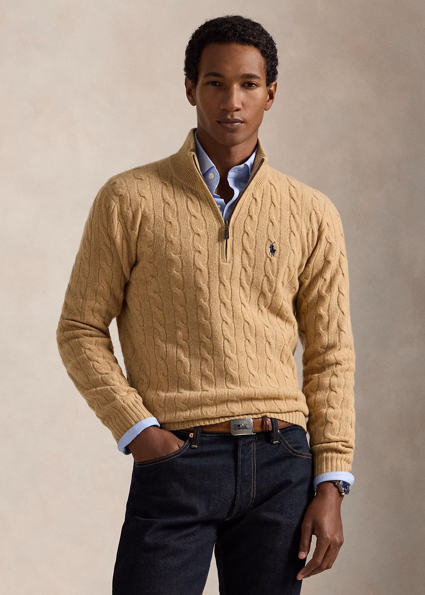 Zopfmusterpullover mit Reißverschluss - RALPH LAUREN OUTLET