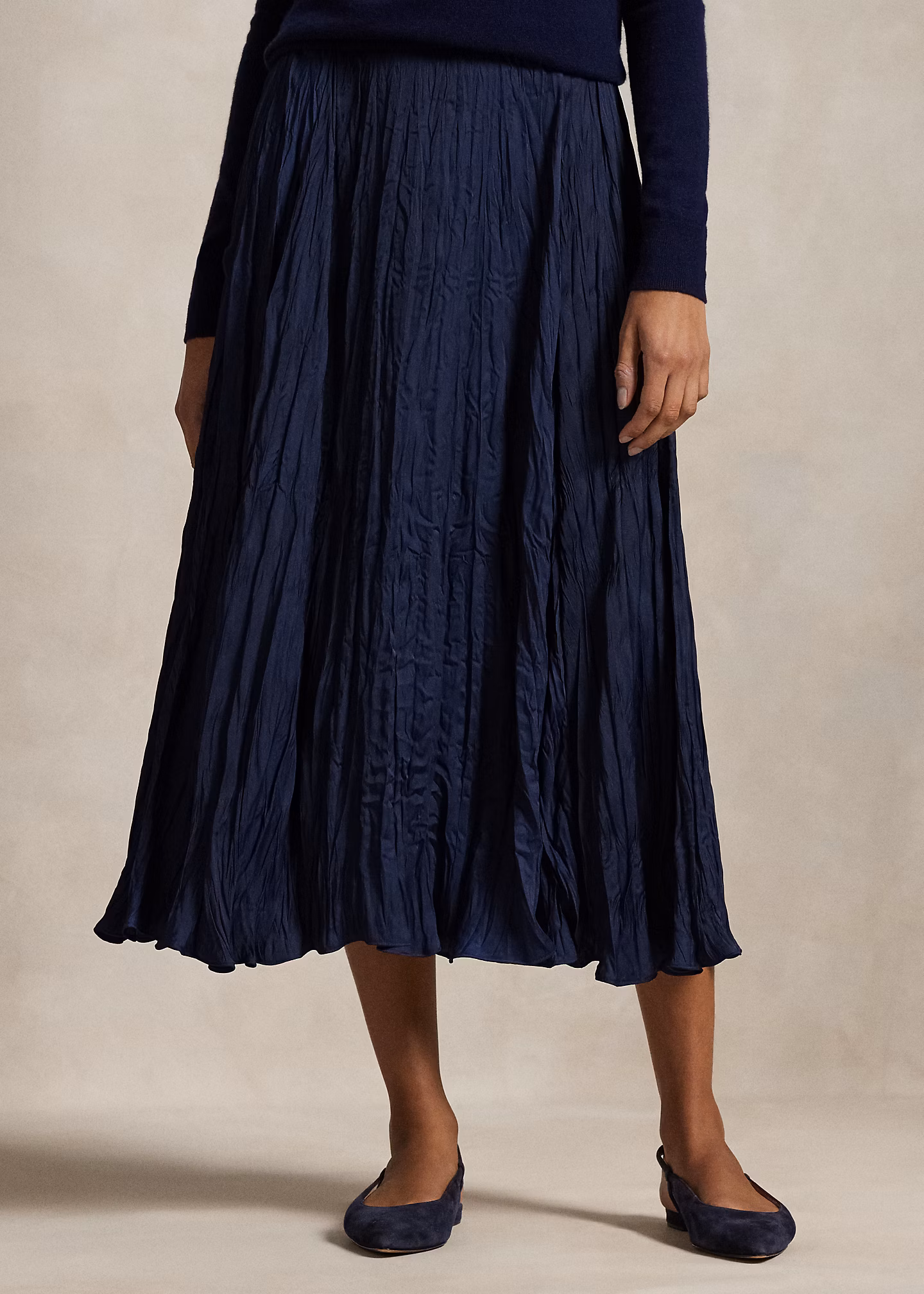 A-Linien-Satinrock in Knitteroptik - RALPH LAUREN OUTLET