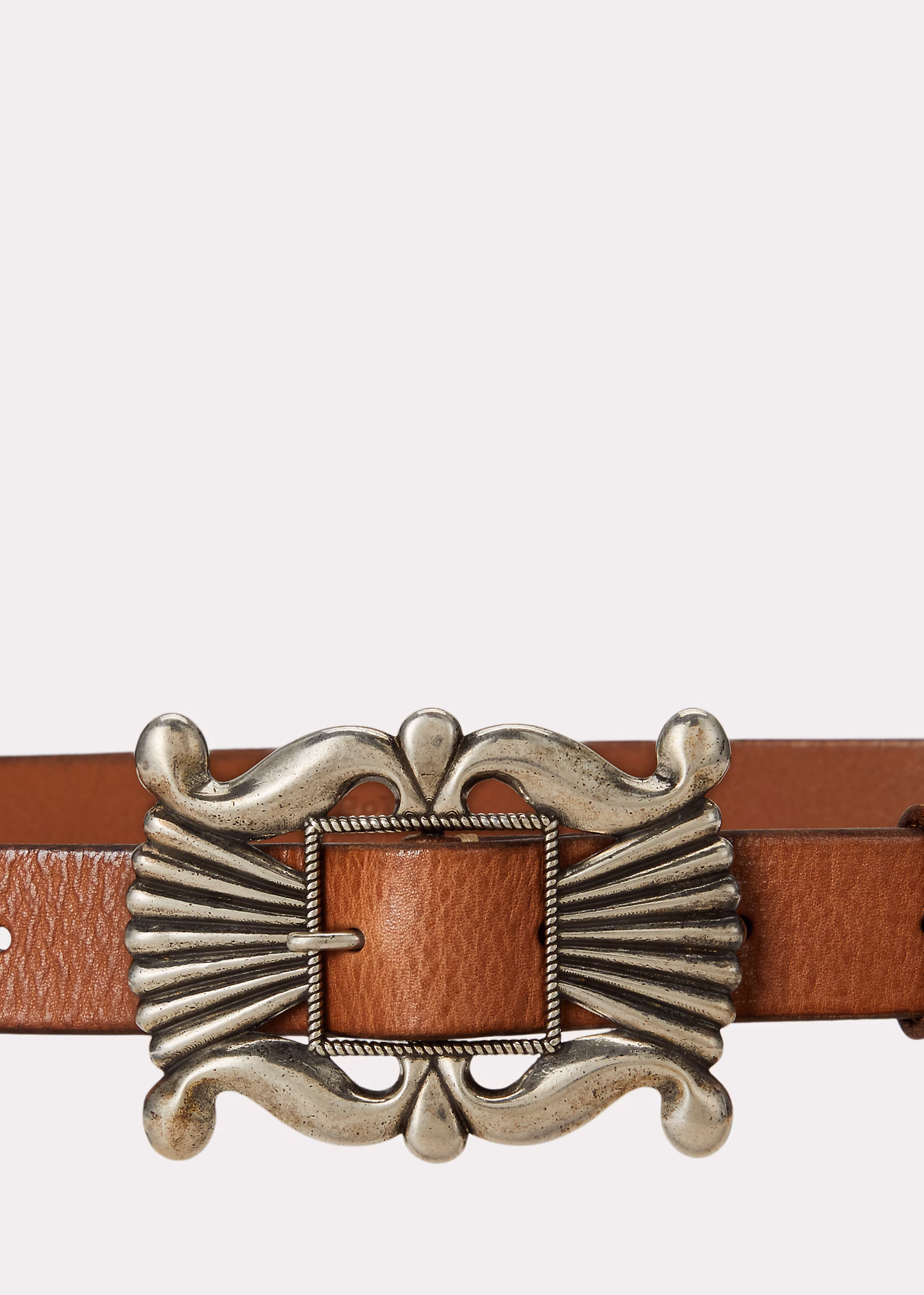 Ledergürtel mit dekorativer Schnalle - RALPH LAUREN OUTLET