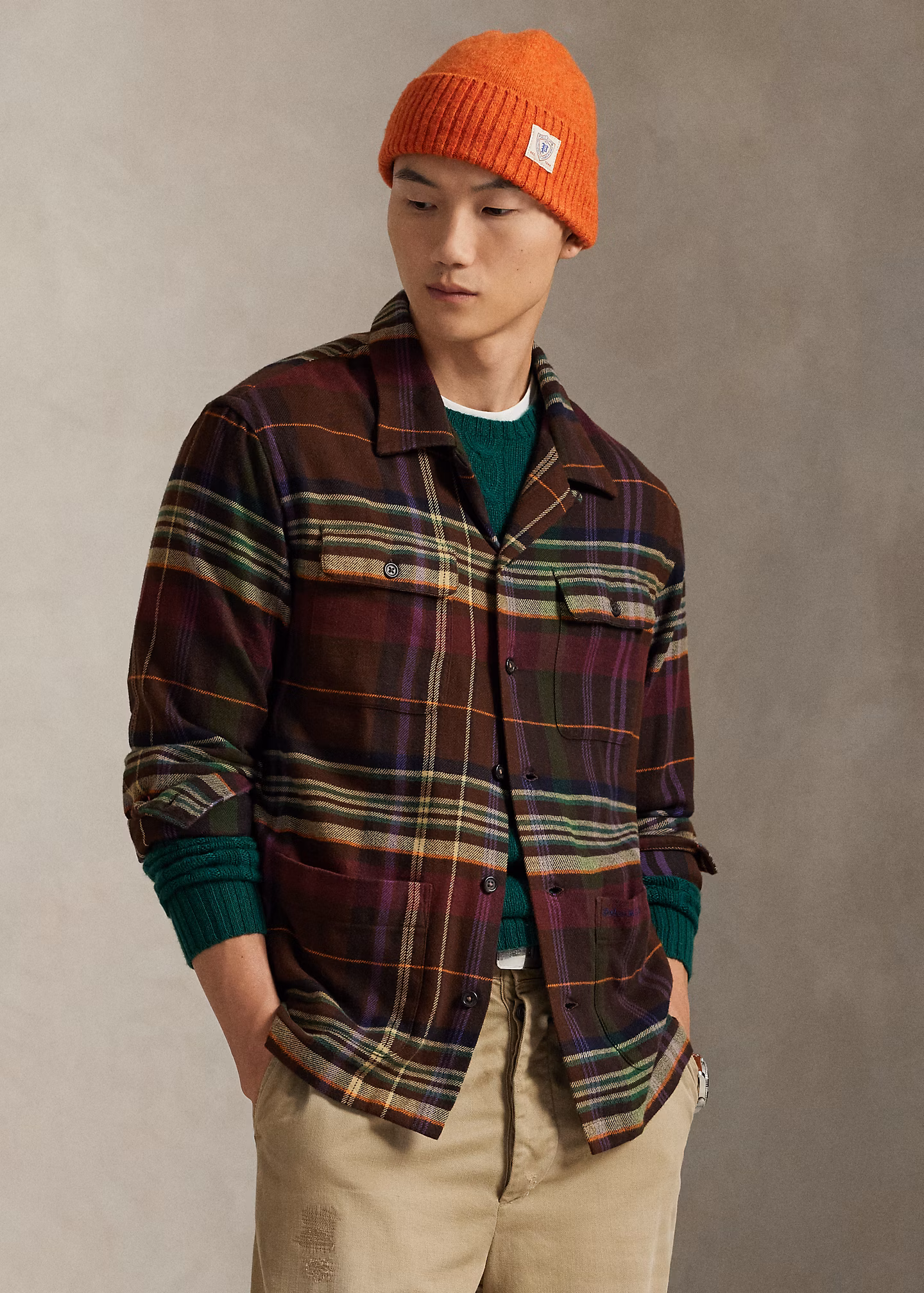 Karierte Hemdjacke aus Flanell - RALPH LAUREN OUTLET