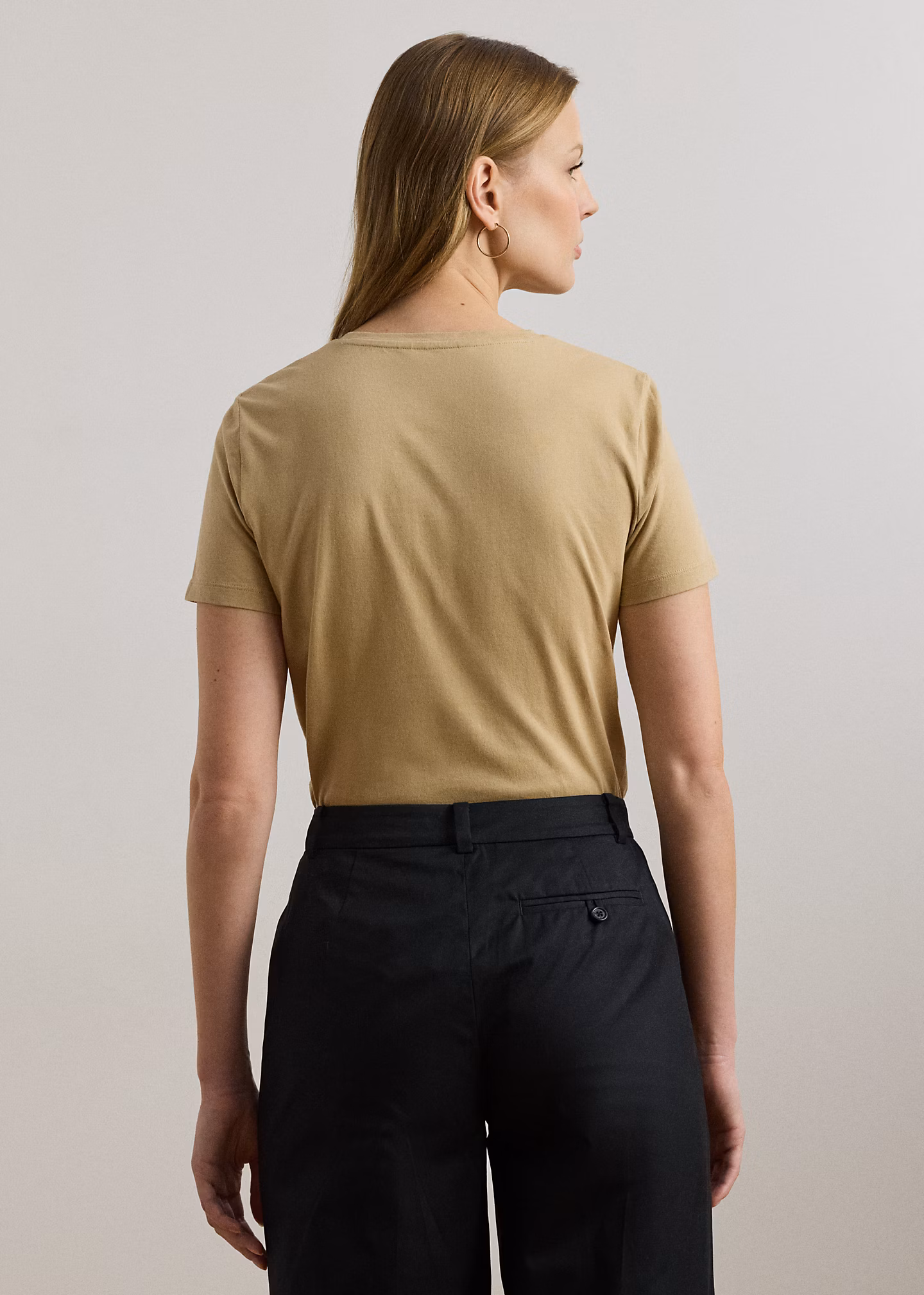 Baumwolljersey-T-Shirt mit Perlenlogo - RALPH LAUREN OUTLET